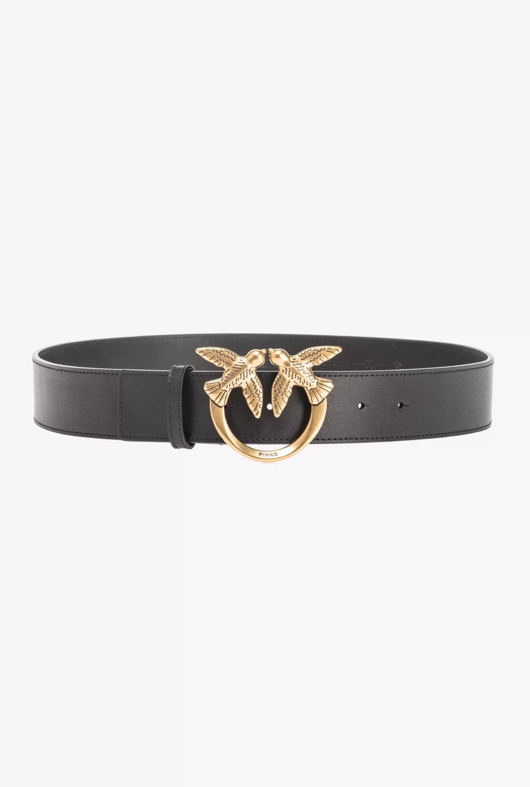 PINKO Love Birds High Leather Belt 4cm Cheap