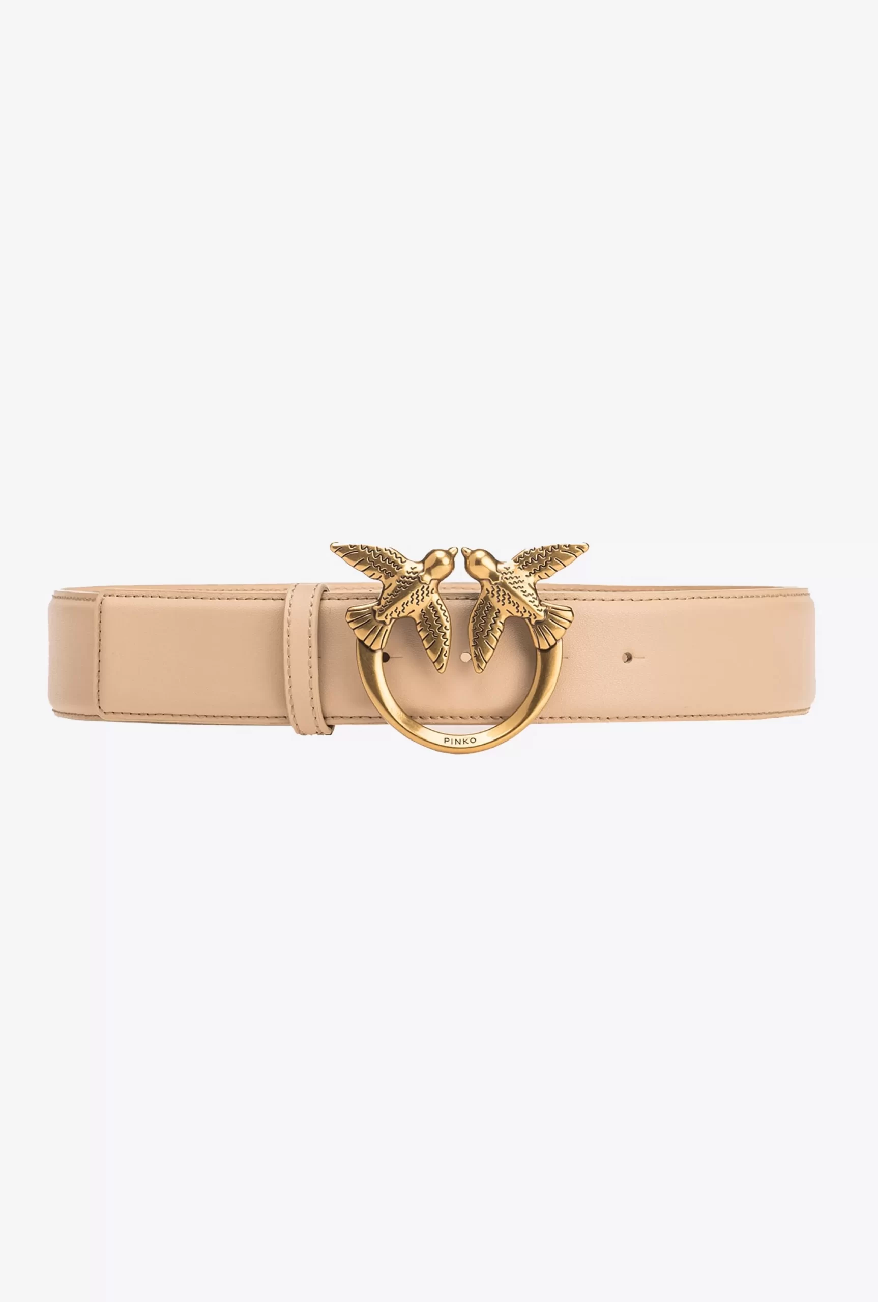 PINKO Love Birds High Leather Belt 4cm Discount