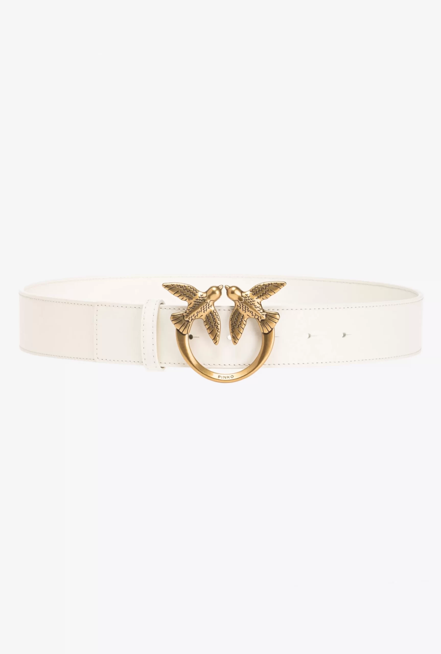 PINKO Love Birds High Leather Belt 4cm Store