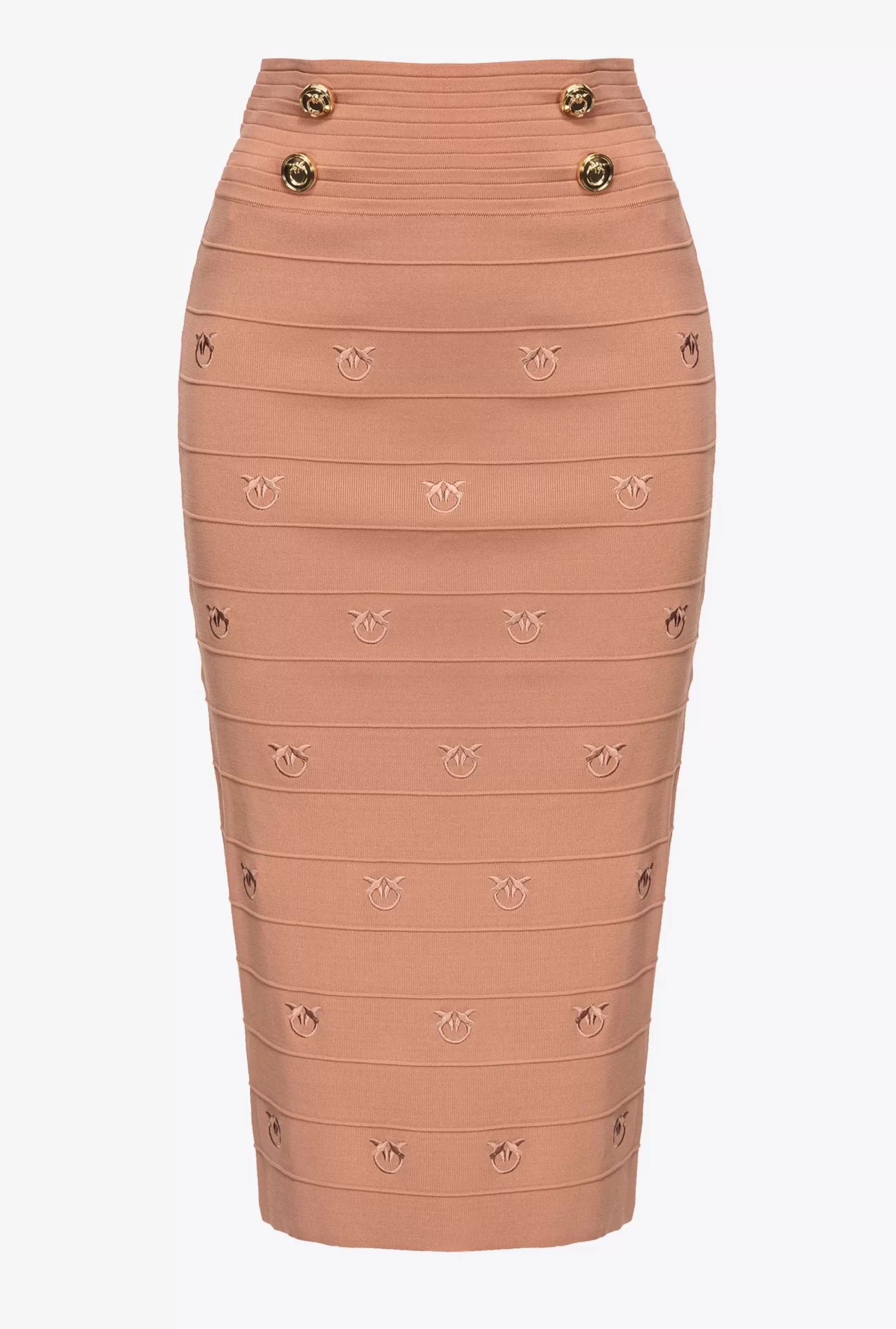 PINKO Love Birds Jacquard Calf-length Skirt Sale