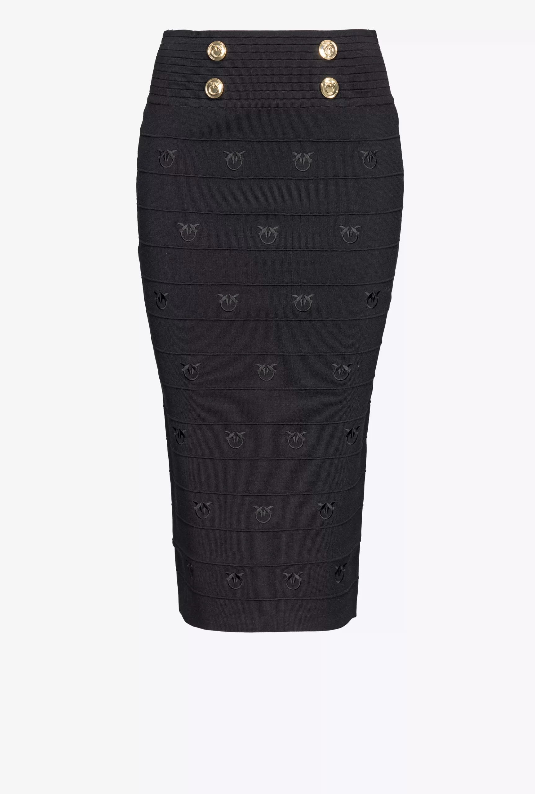 PINKO Love Birds Jacquard Calf-length Skirt Flash Sale