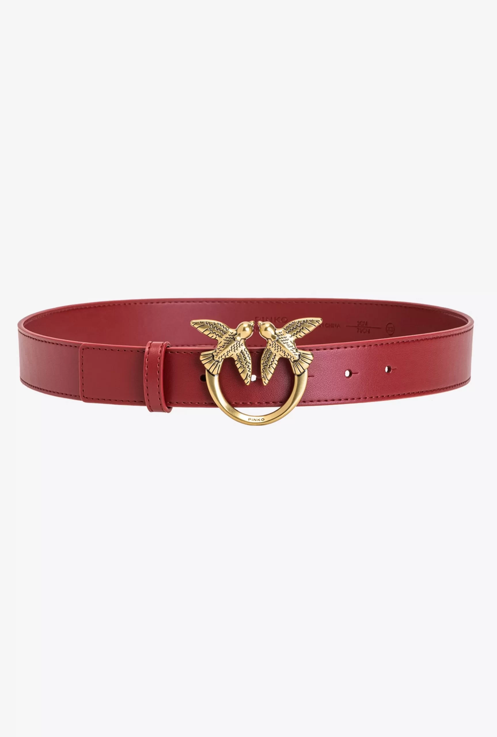 PINKO Love Birds Leather Belt Cheap