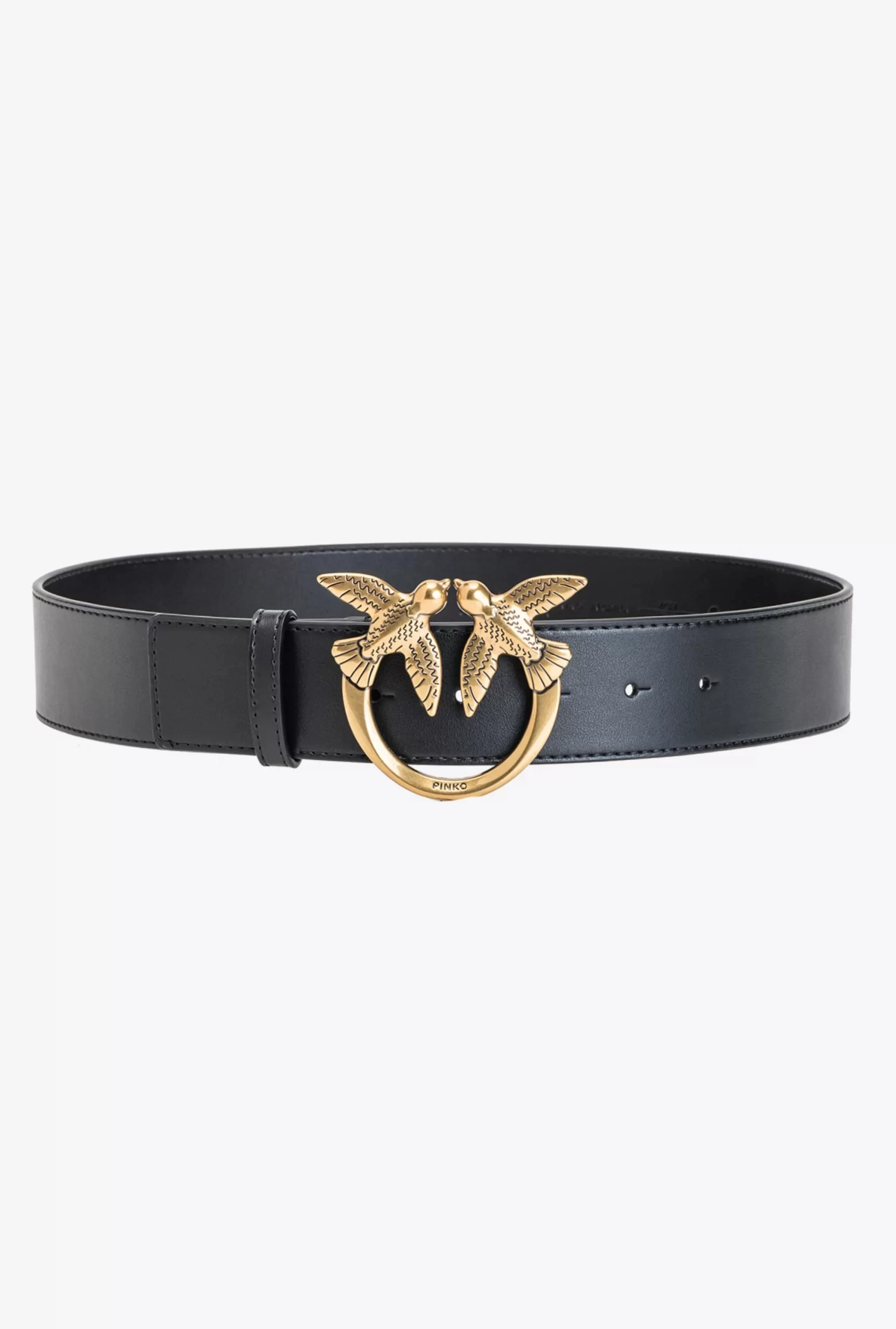 PINKO Love Birds Leather Belt Discount