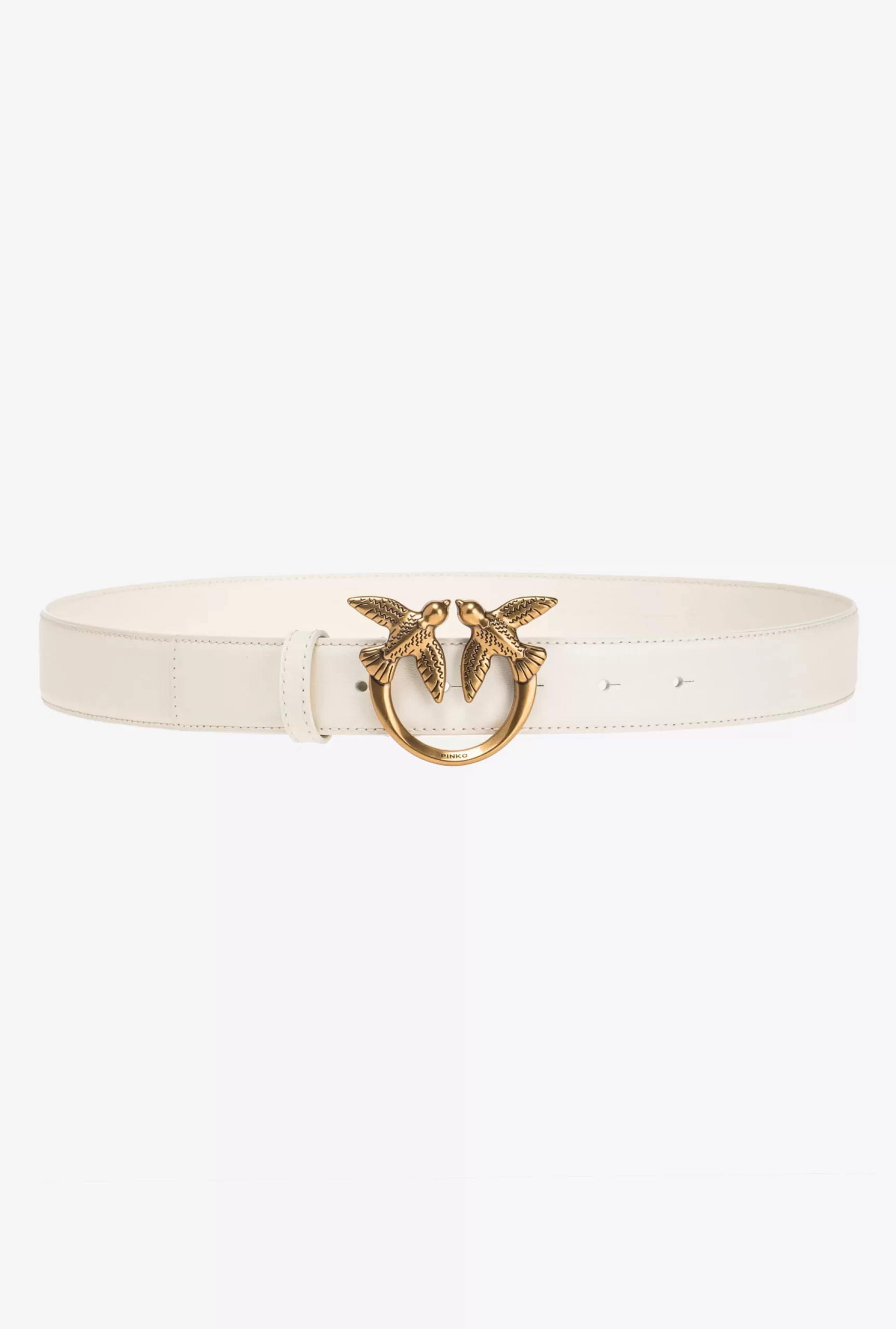 PINKO Love Birds Leather Belt 3cm Store