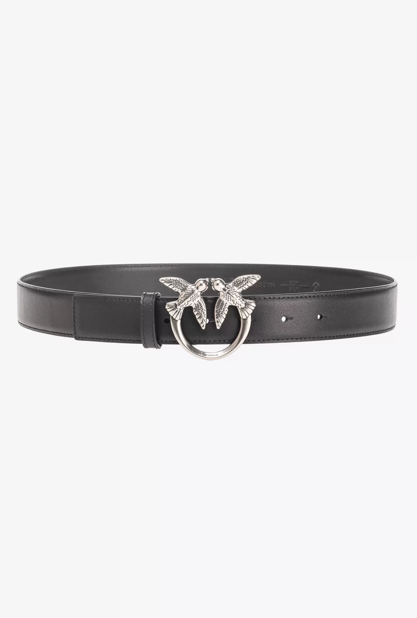 PINKO Love Birds Leather Belt 3cm Flash Sale