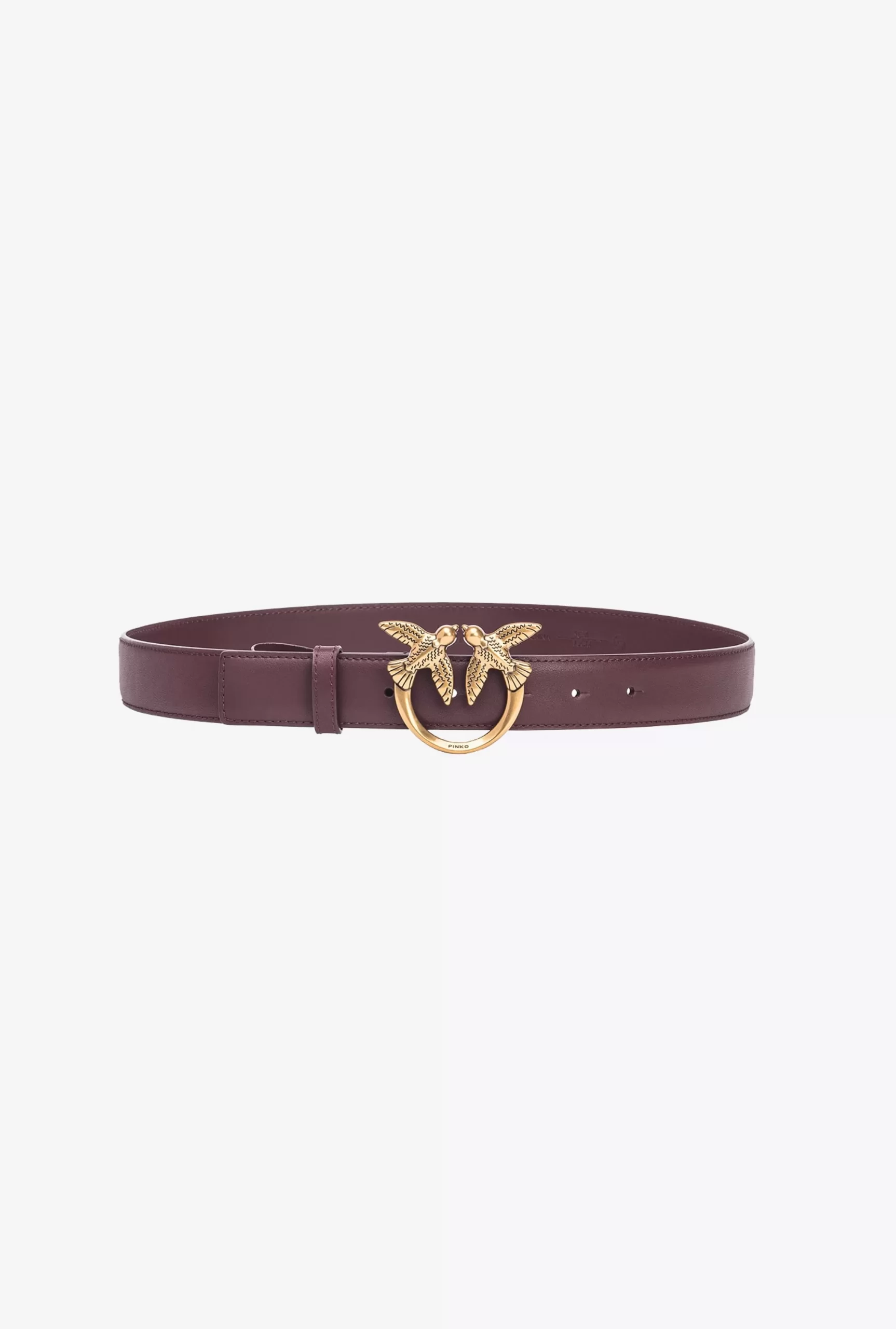 PINKO Love Birds Leather Belt 3cm Discount