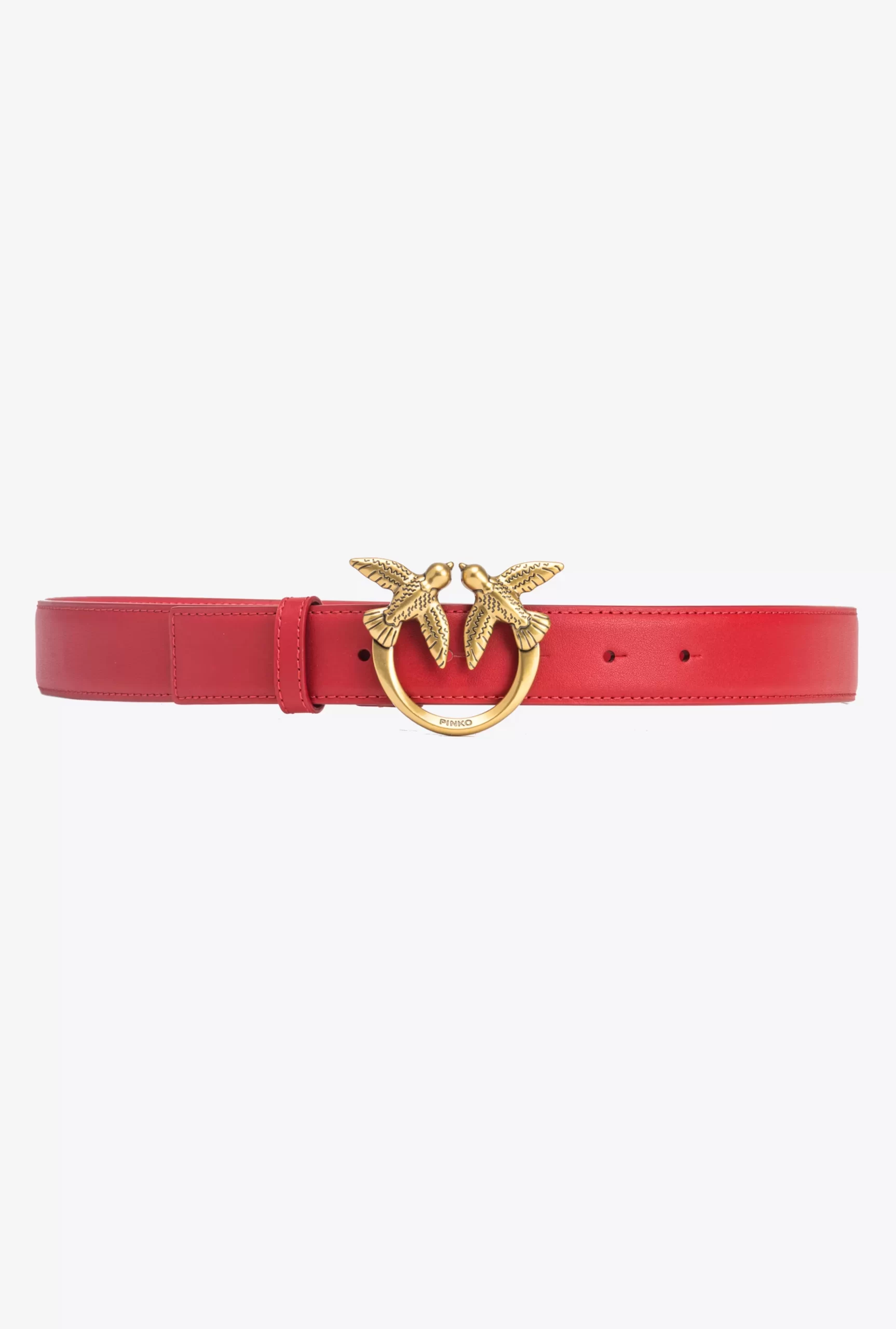 PINKO Love Birds Leather Belt 3cm Best Sale