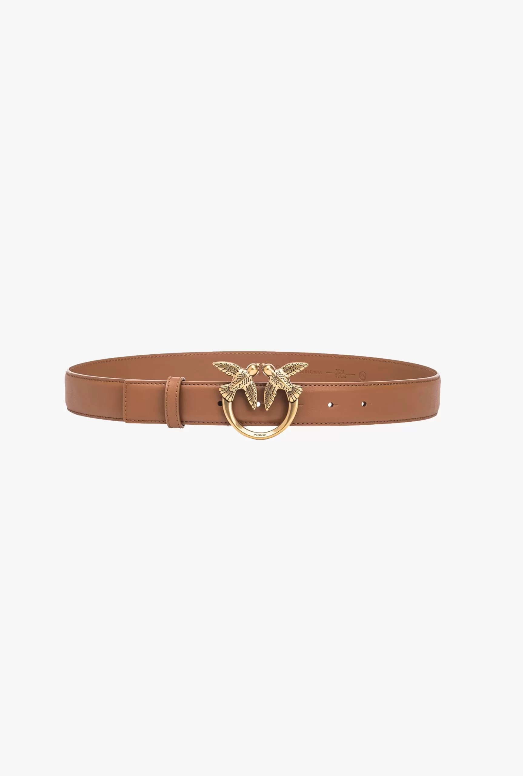 PINKO Love Birds Leather Belt 3cm Online