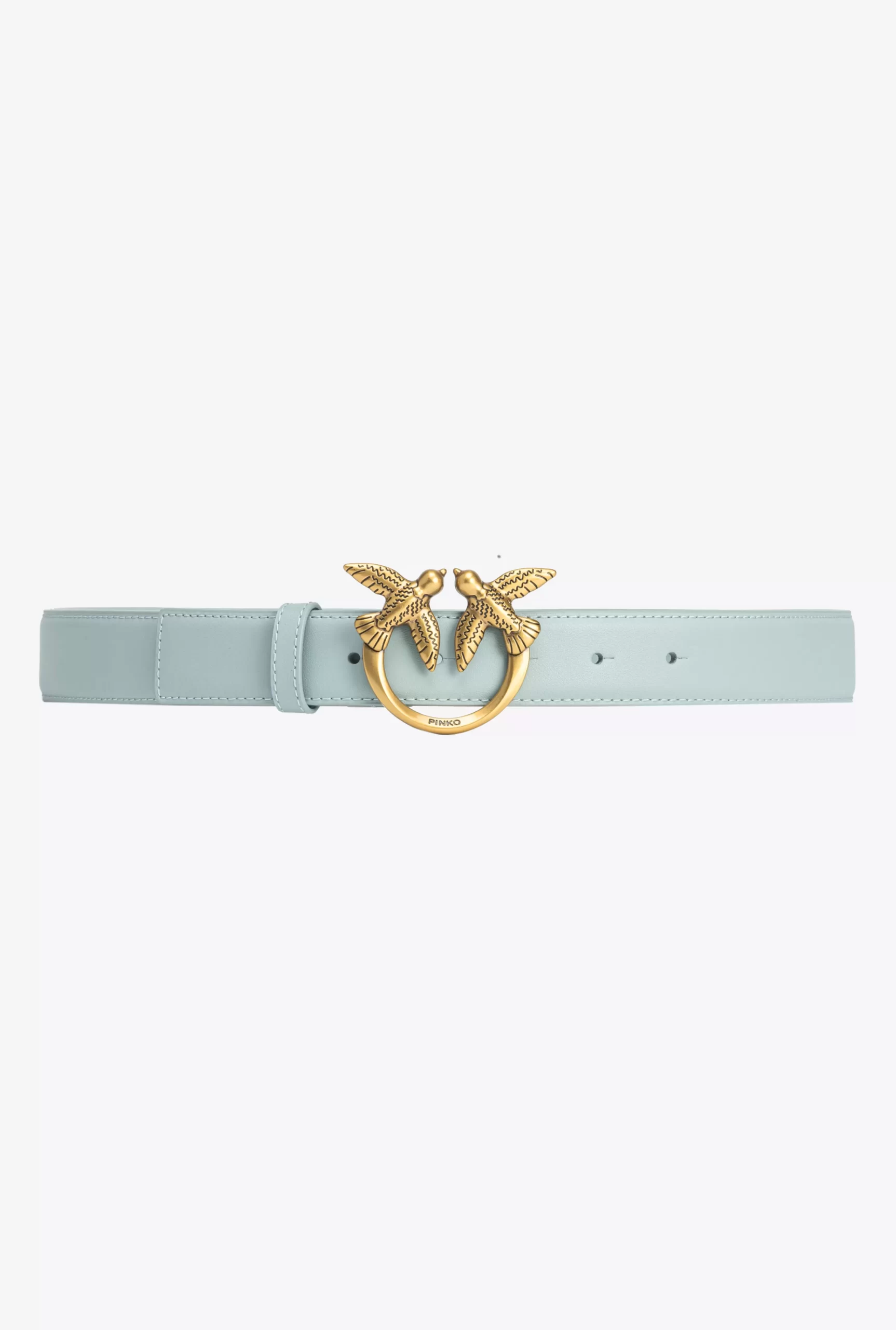 PINKO Love Birds Leather Belt 3cm Hot