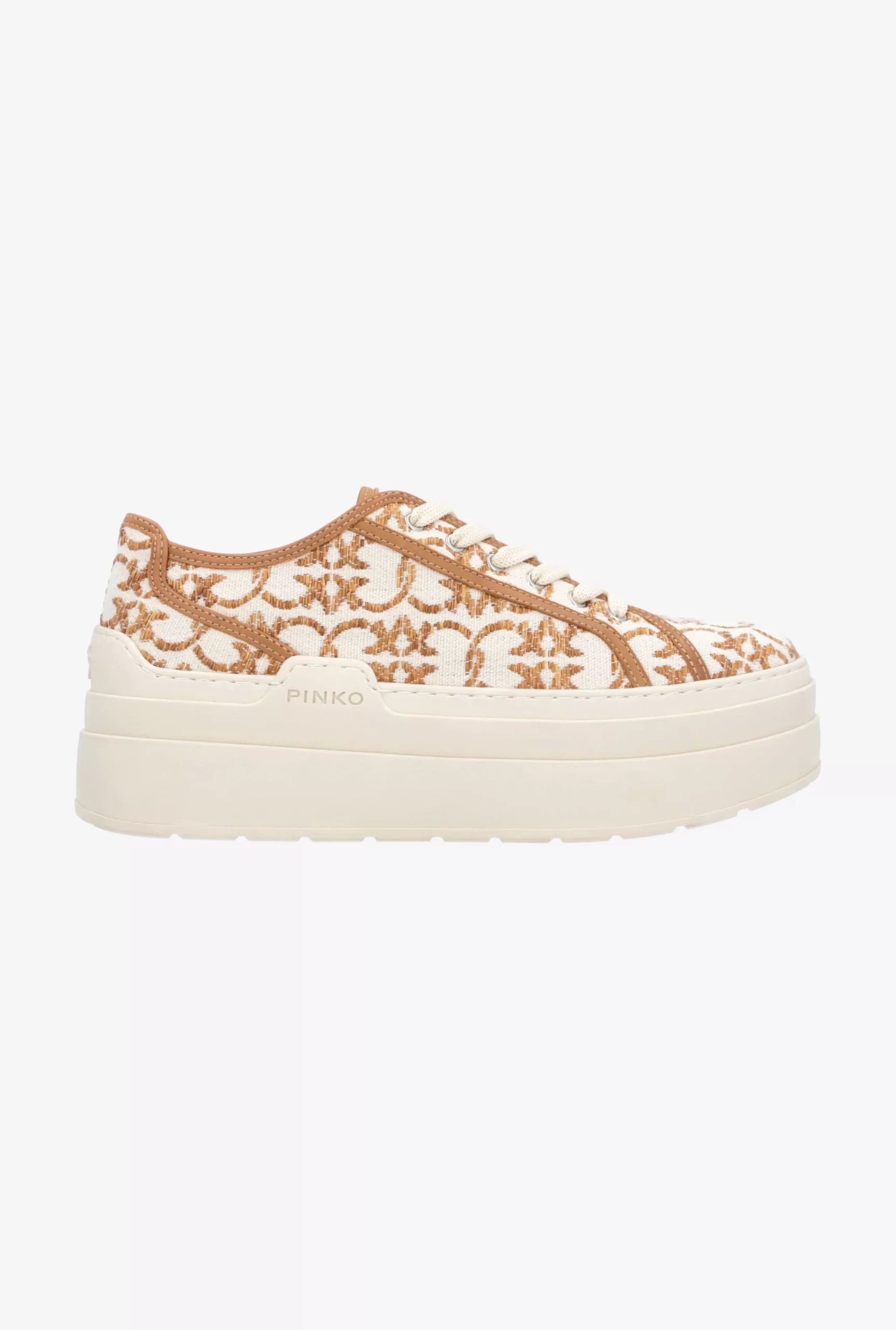 PINKO Love Birds Monogram Platform Sneakers Fashion