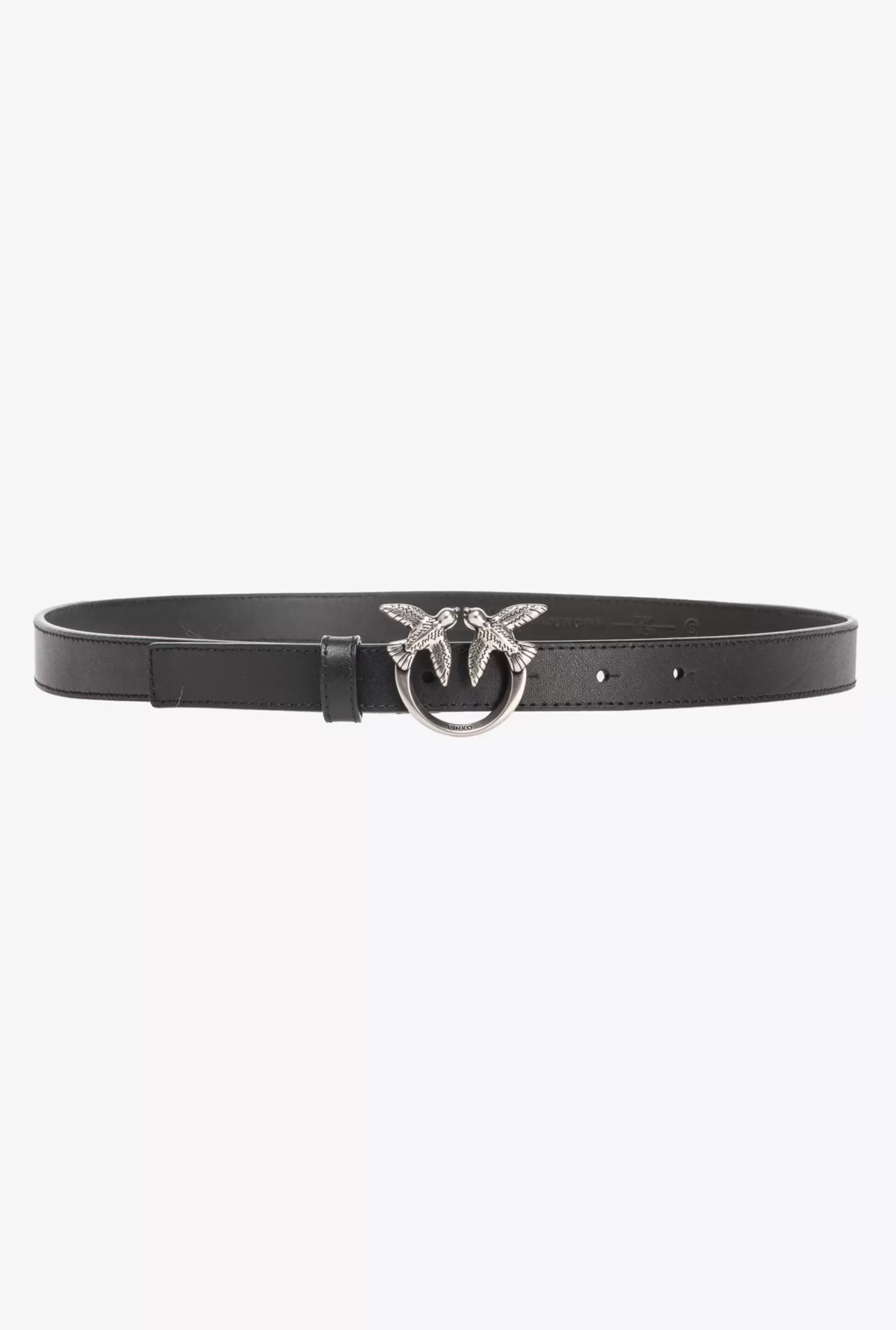 PINKO Love Birds Thin Leather Belt 2cm Sale