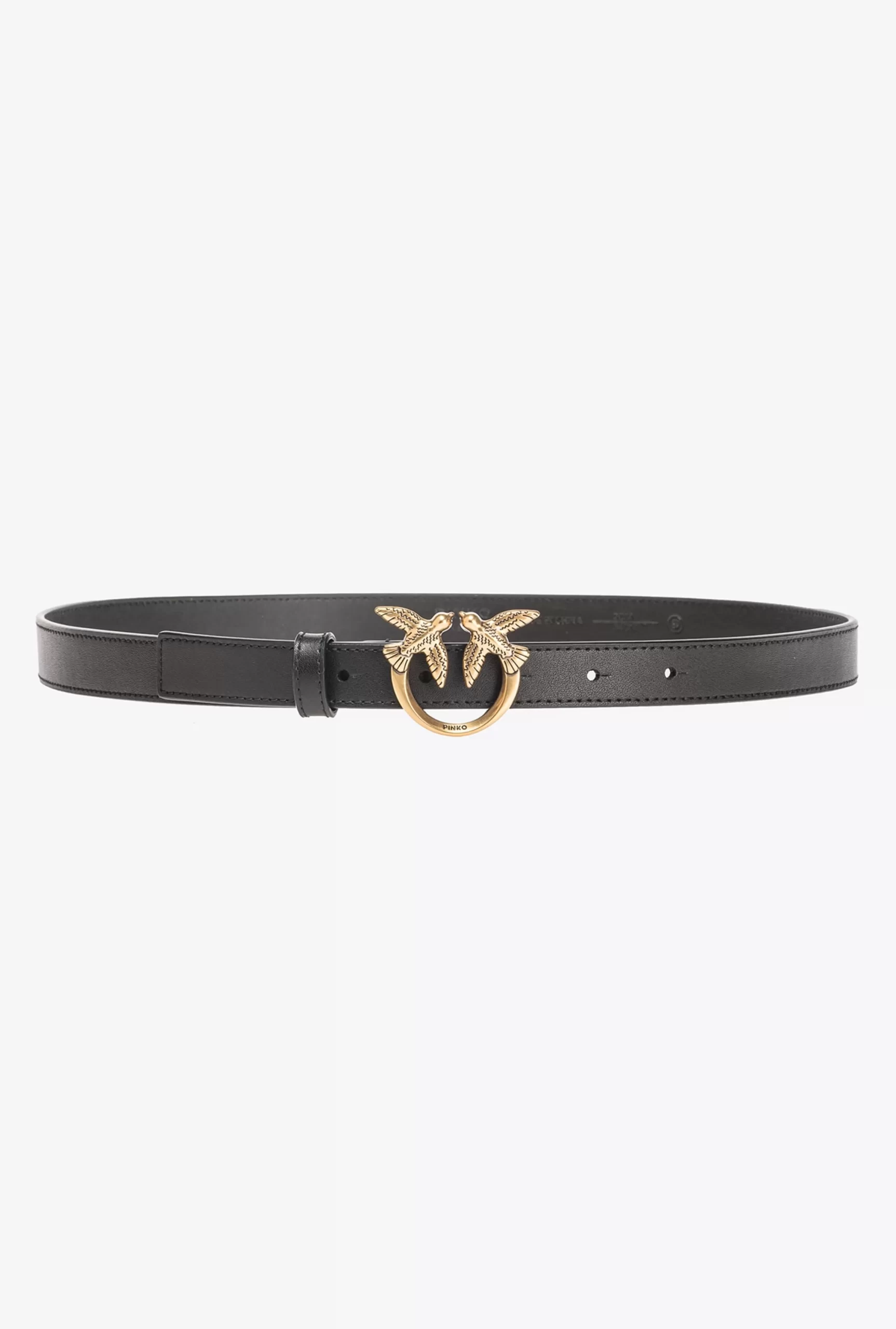 PINKO Love Birds Thin Leather Belt 2cm Cheap