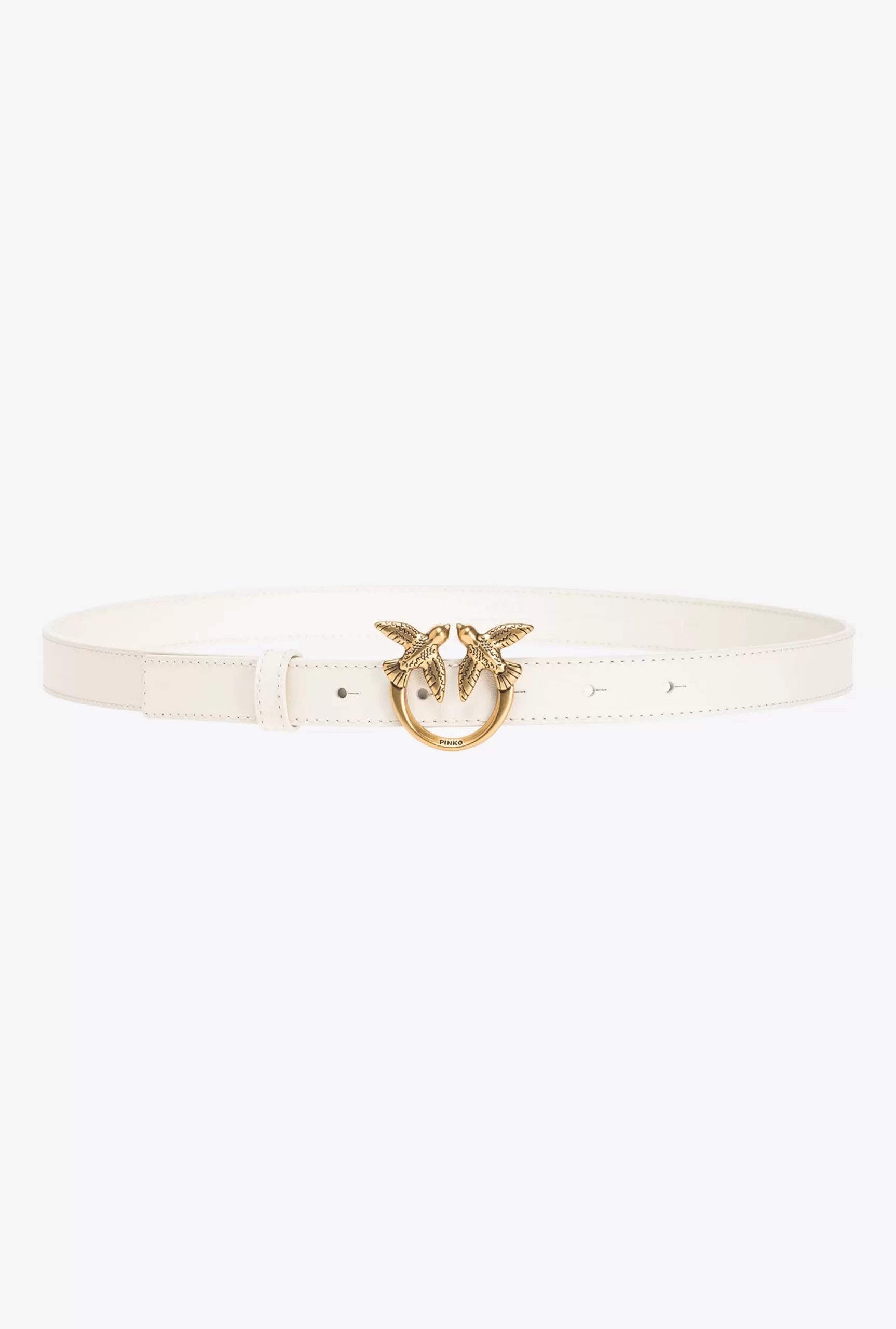 PINKO Love Birds Thin Leather Belt 2cm Store