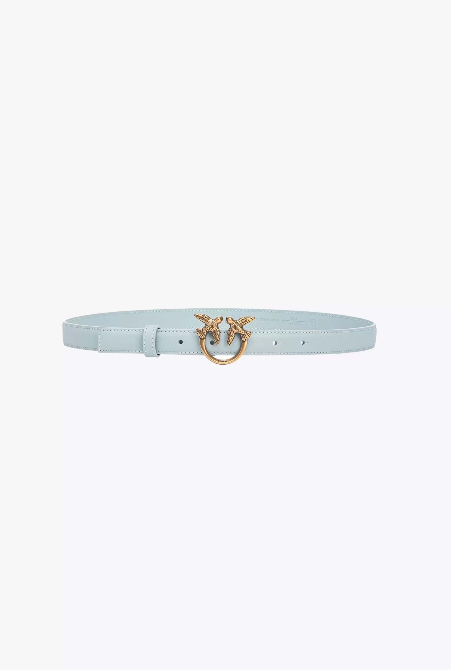 PINKO Love Birds Thin Leather Belt 2cm Sale