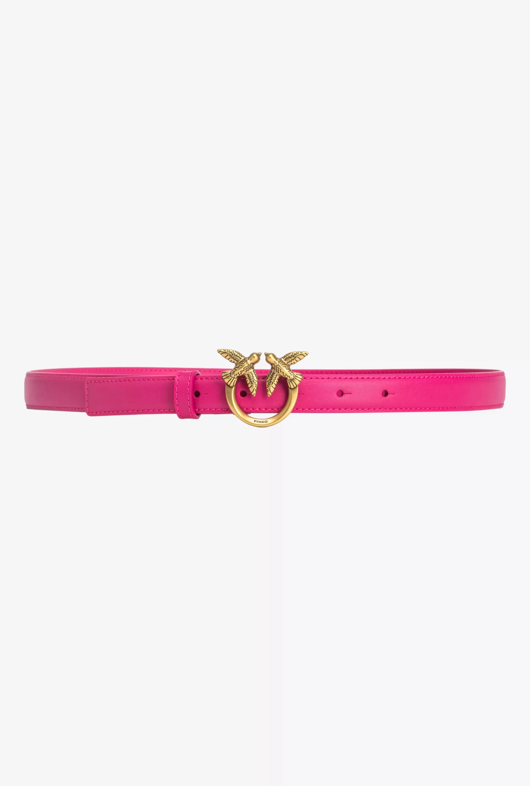 PINKO Love Birds Thin Leather Belt 2cm Cheap