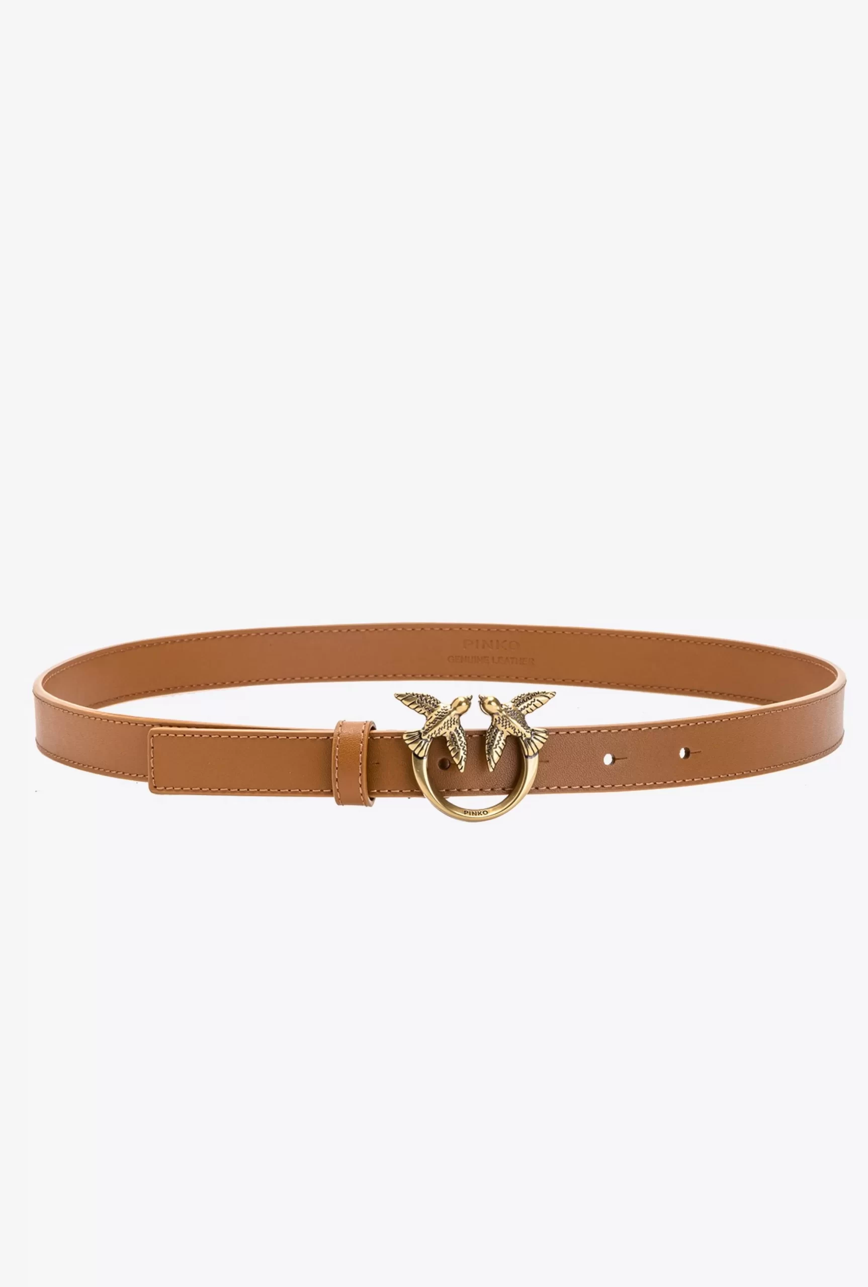 PINKO Love Birds Thin Leather Belt Online