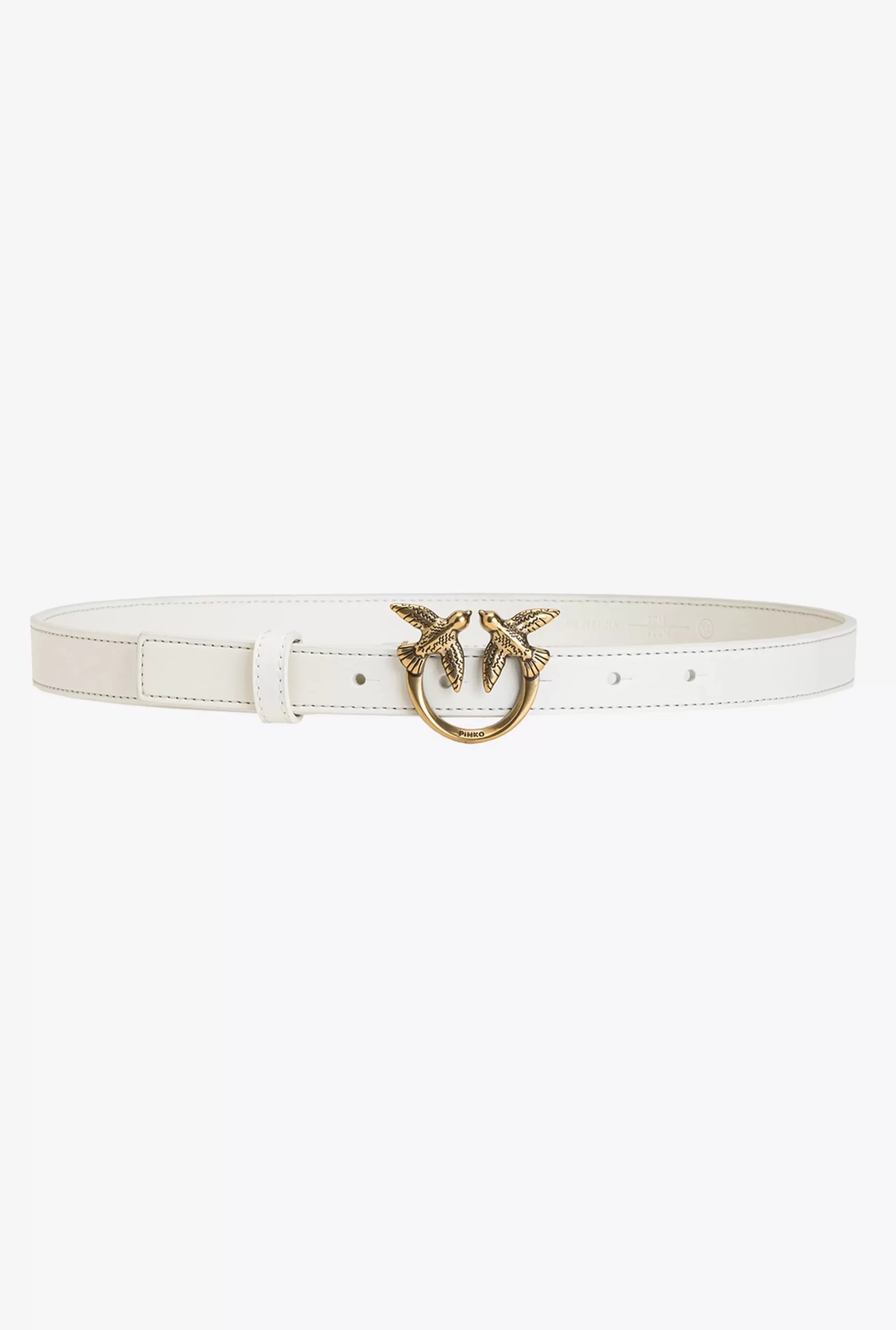 PINKO Love Birds Thin Leather Belt Fashion