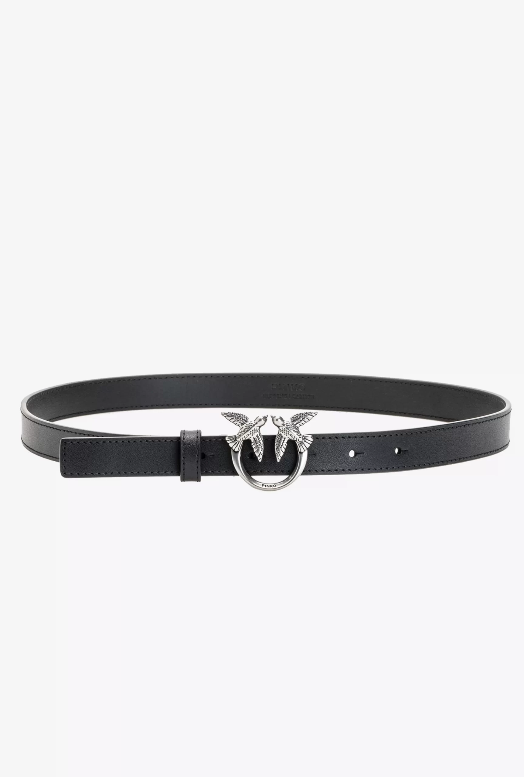 PINKO Love Birds Thin Leather Belt Shop