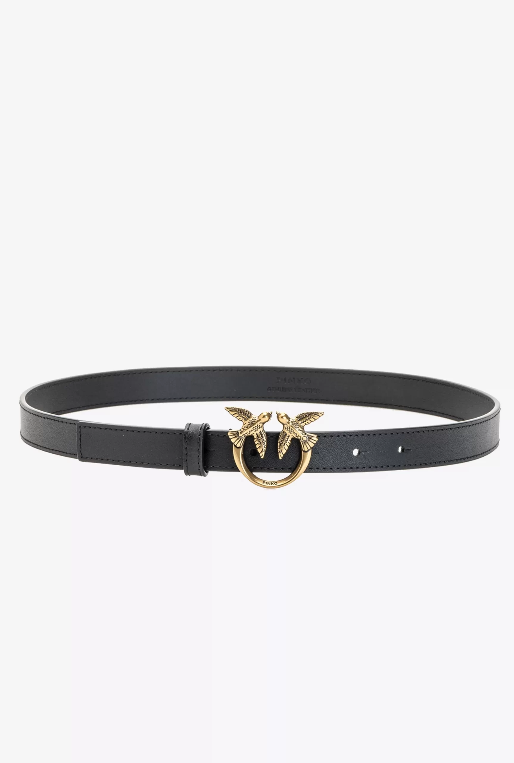 PINKO Love Birds Thin Leather Belt Best