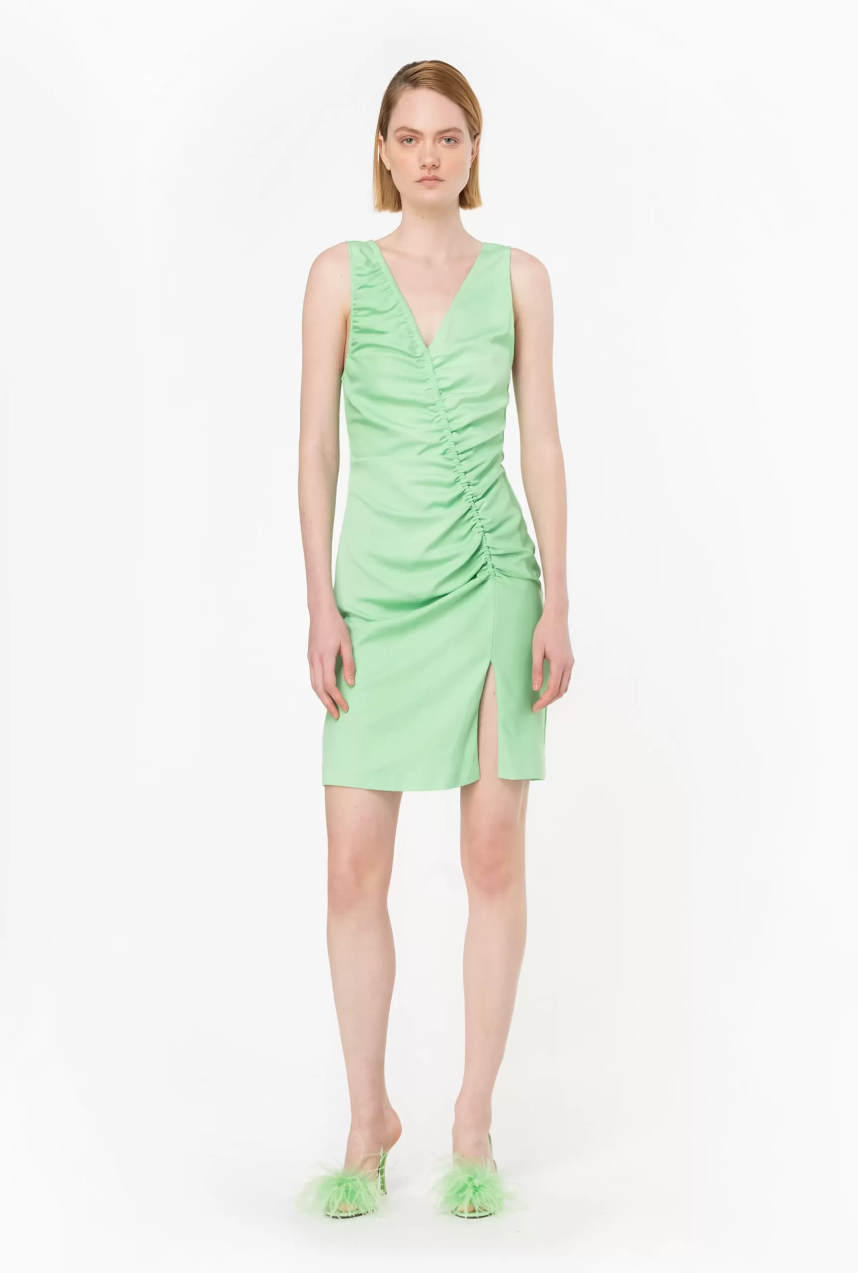 PINKO Matte Satin Mini Dress Sale