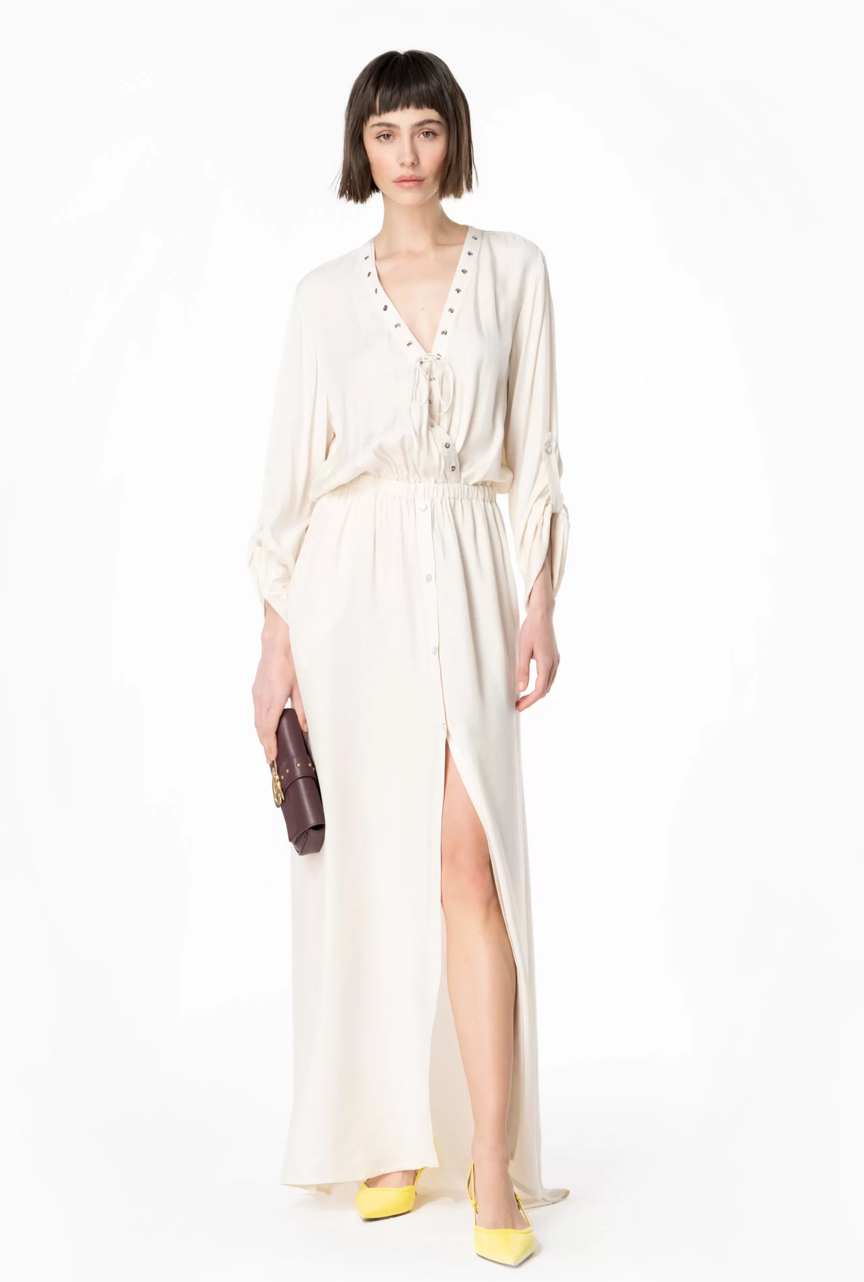 PINKO Maxi Dress With Metal Eyelets Best