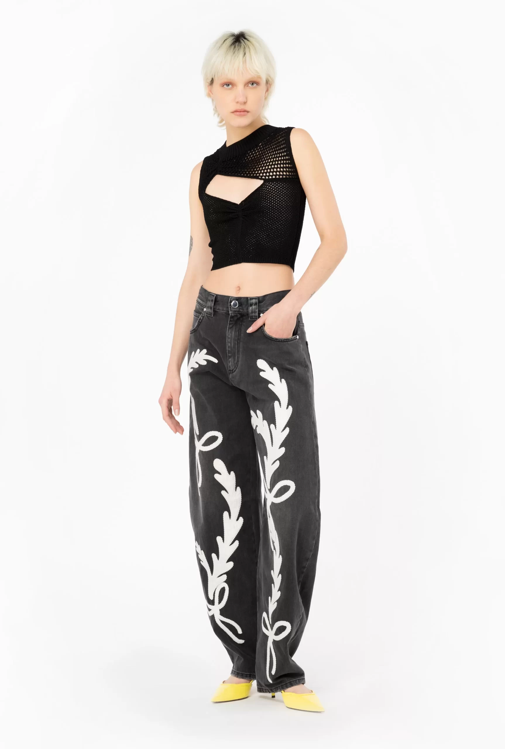 PINKO Mesh Crop Top Best Sale