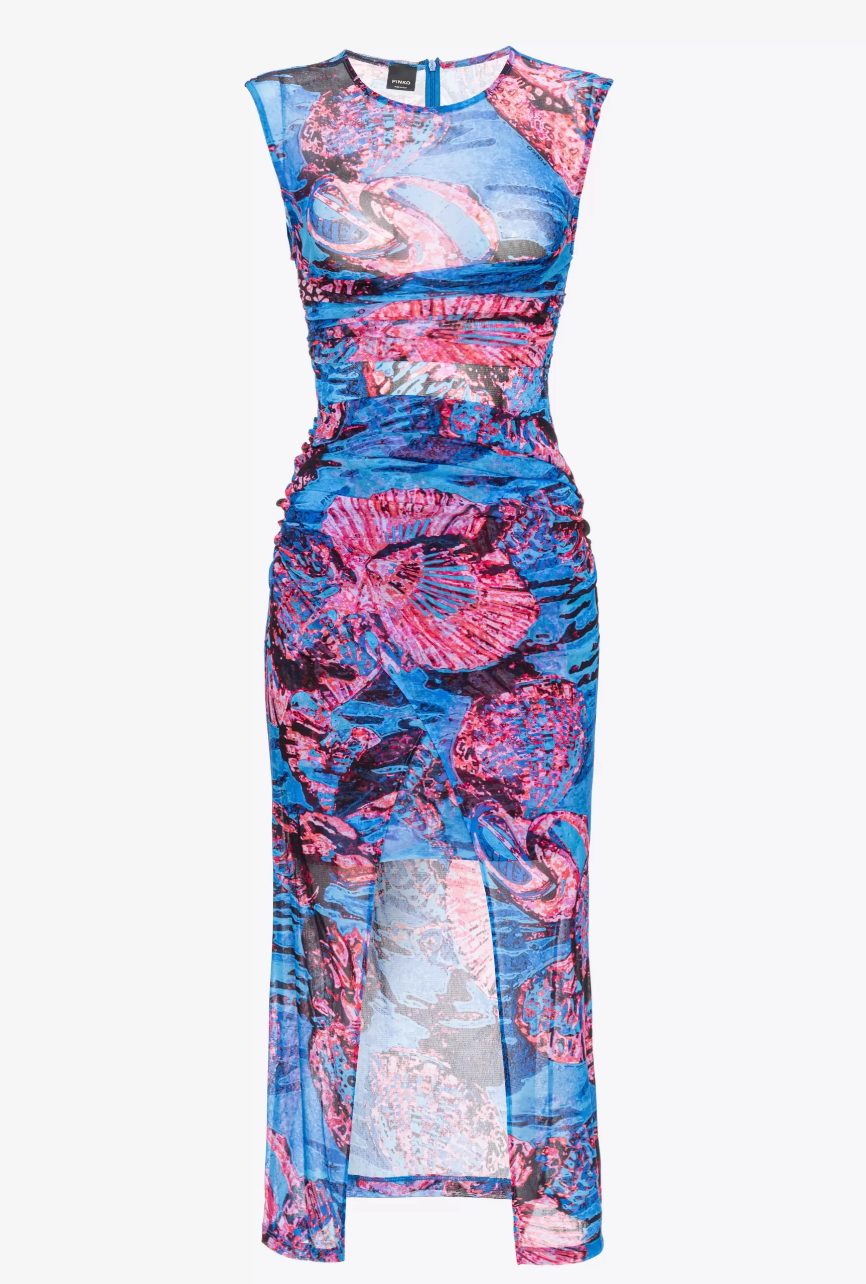 PINKO Mesh Dress With Chemical Sea Print Shop