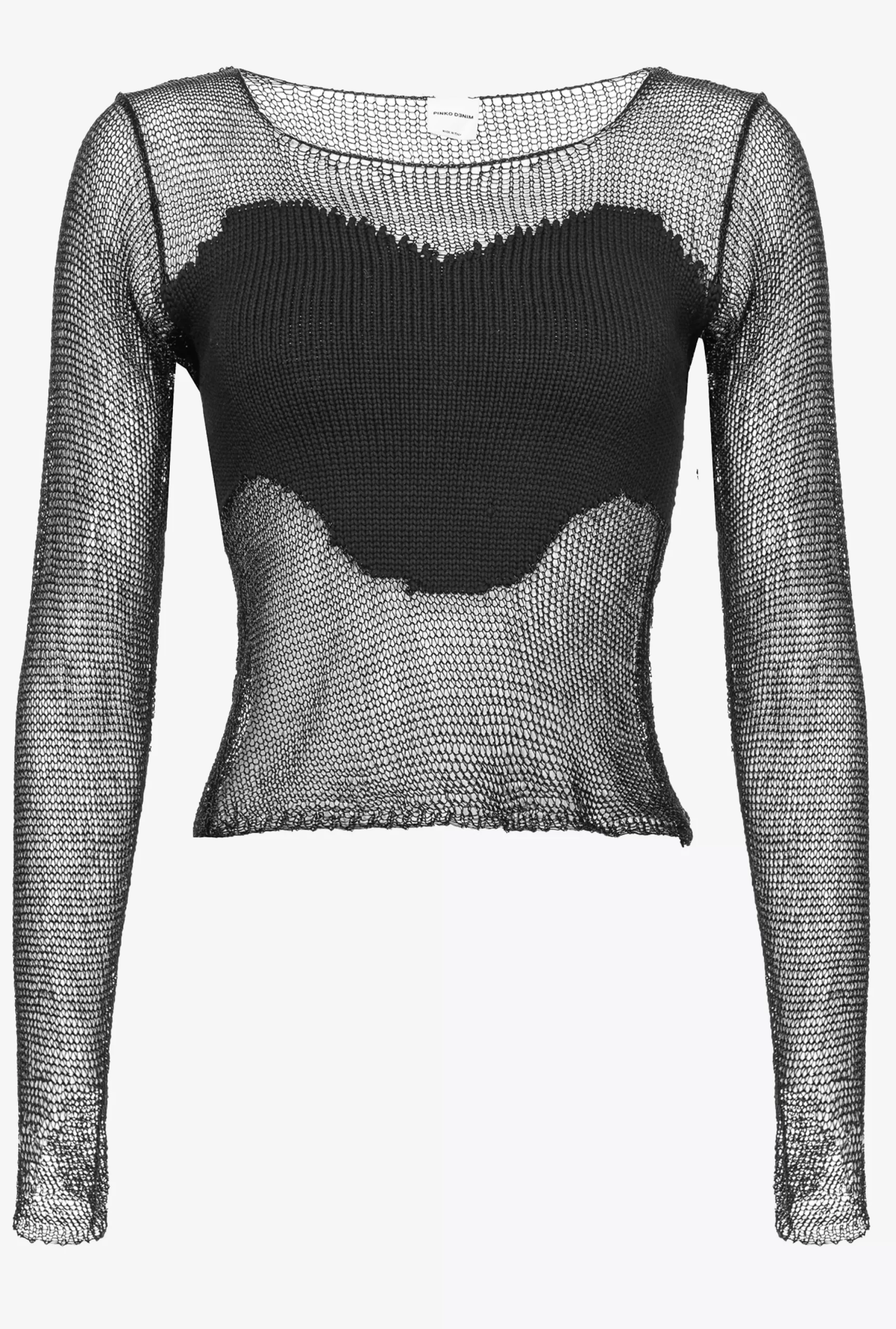 PINKO Mesh Sweater With Patch Shop