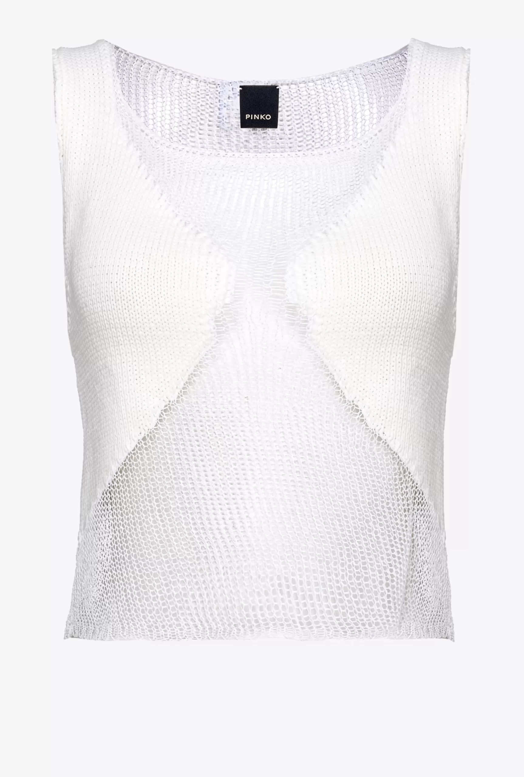 PINKO Mesh Top With Transparent Patch Cheap