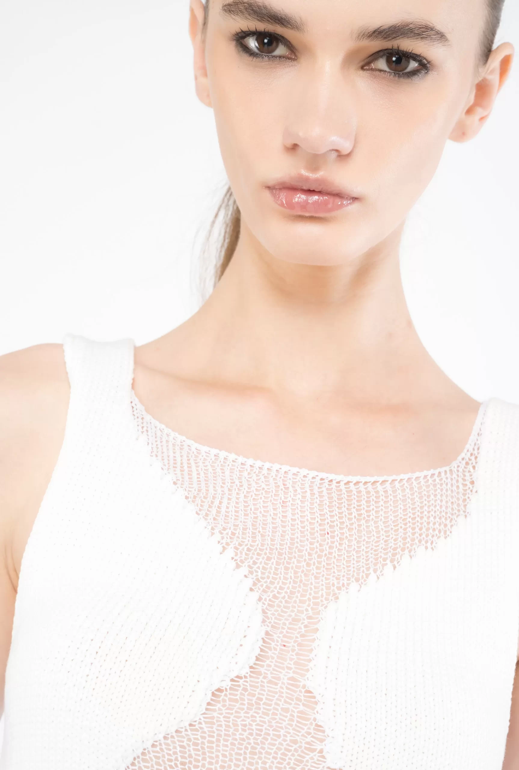 PINKO Mesh Top With Transparent Patch Cheap