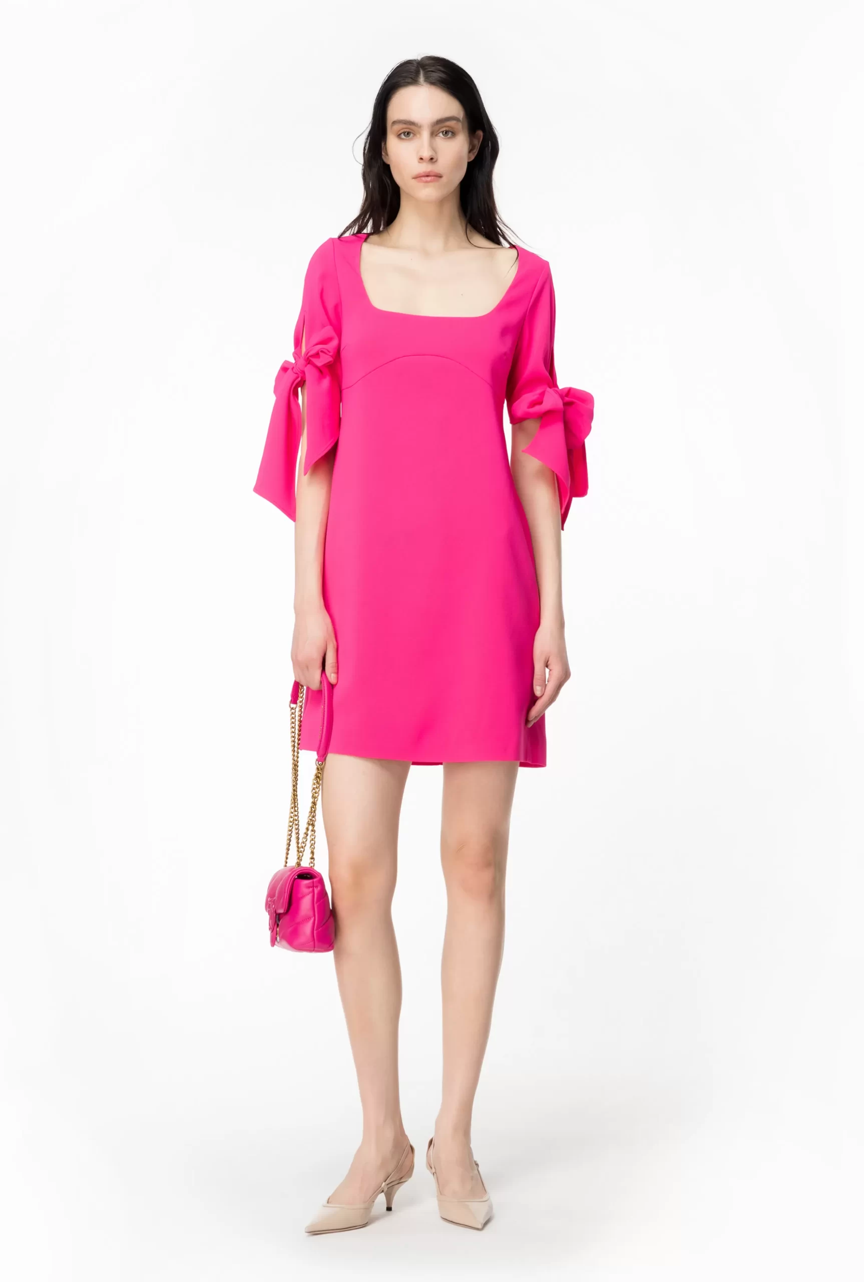 PINKO Mini Dress With Bow On The Sleeves Best