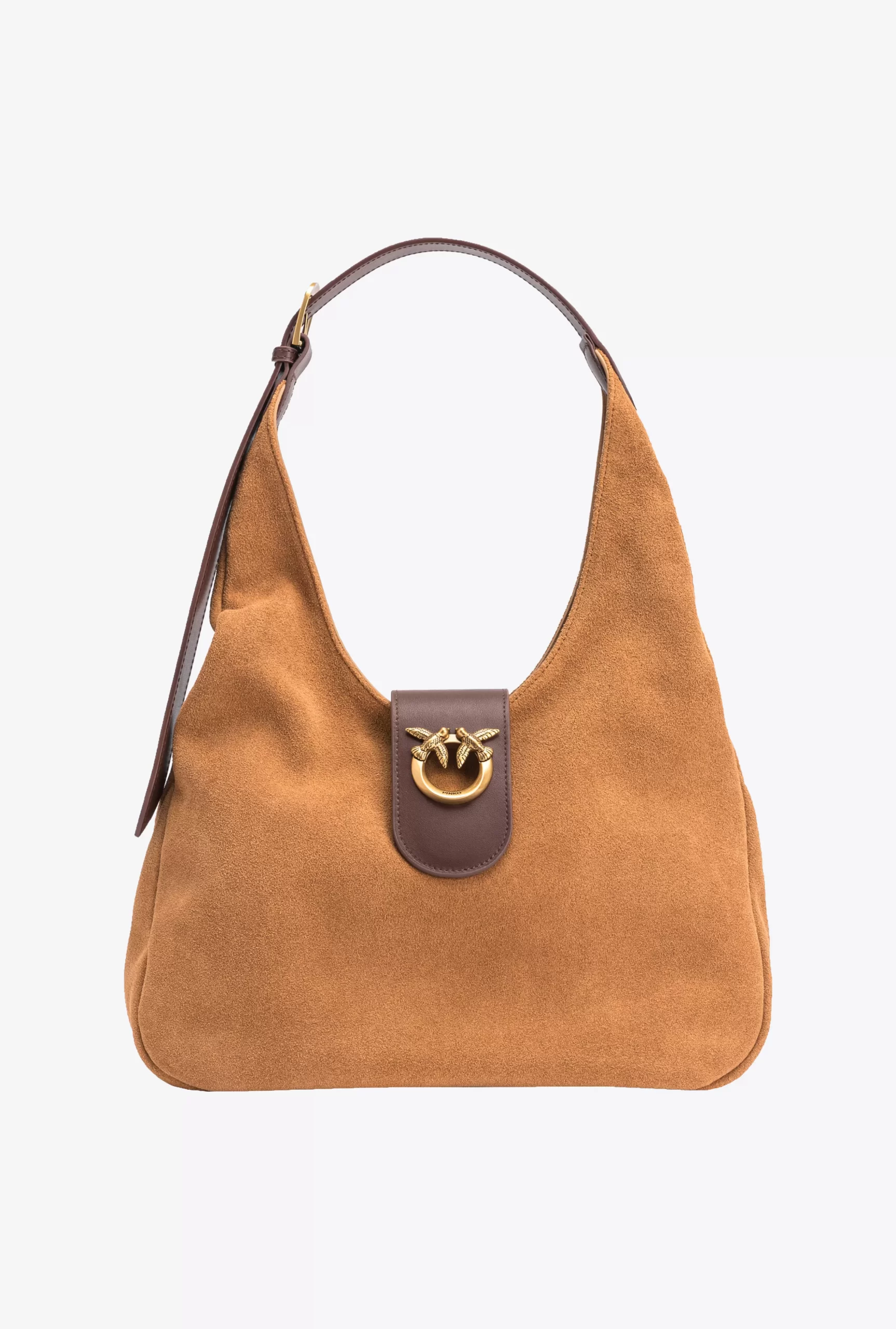 PINKO Mini Hobo Bag In Suede And Leather Fashion