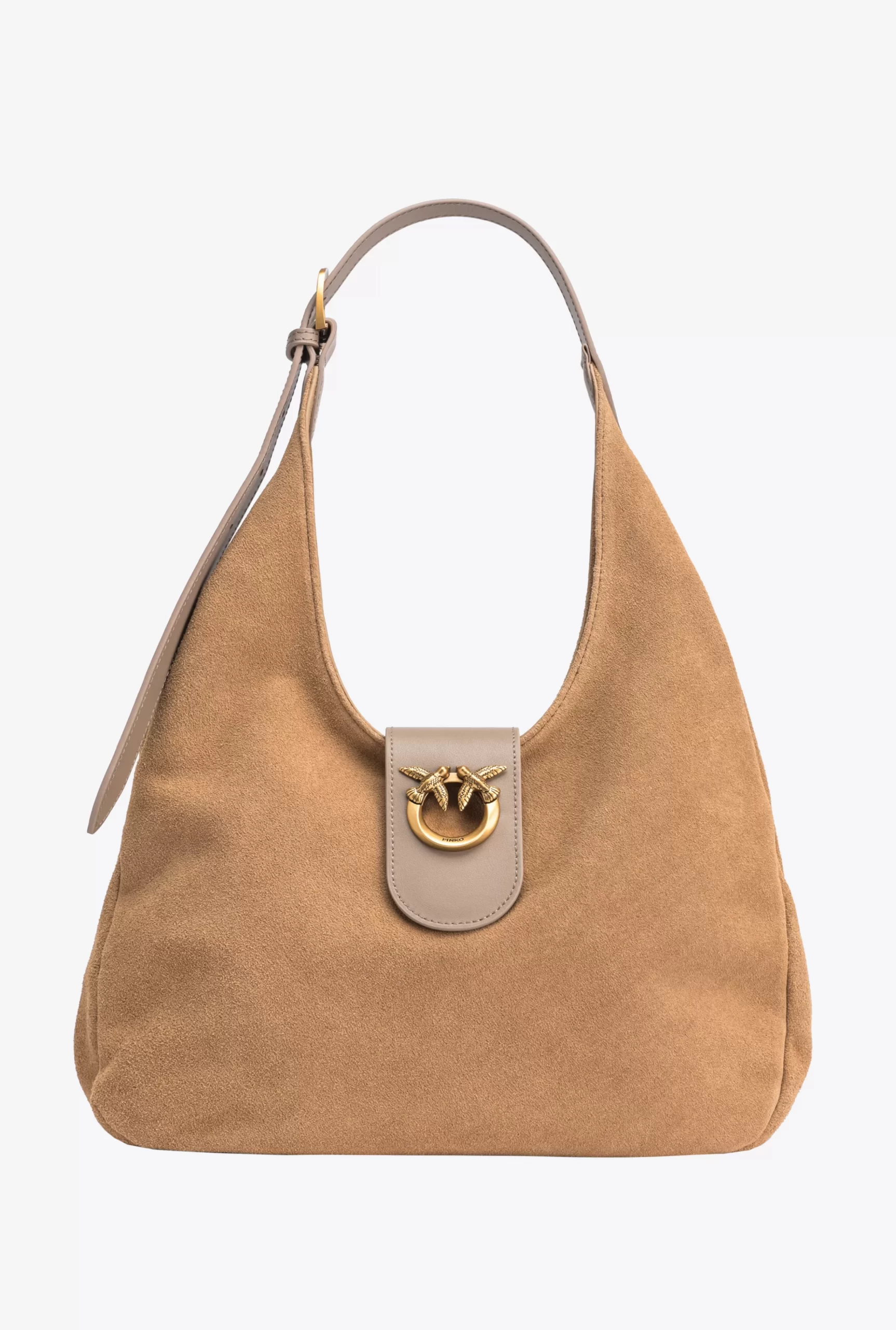 PINKO Mini Hobo Bag In Suede And Leather Sale