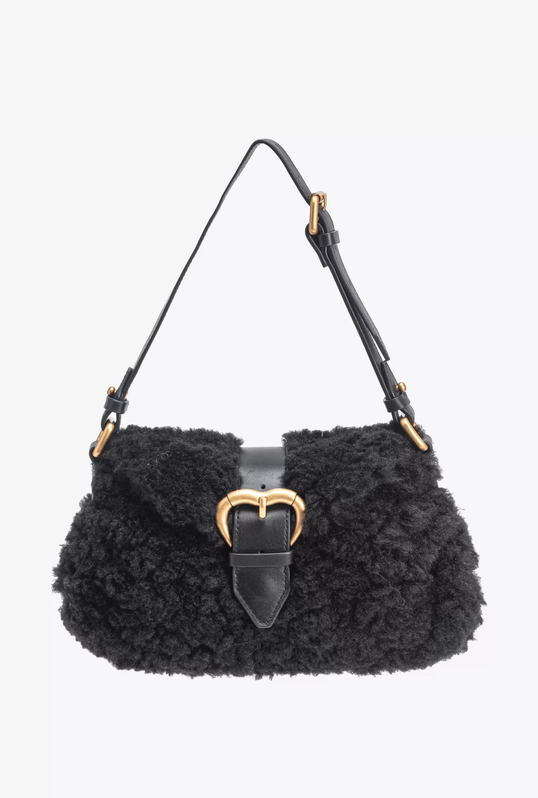 PINKO Mini Jolene Bag In Faux Fur Discount