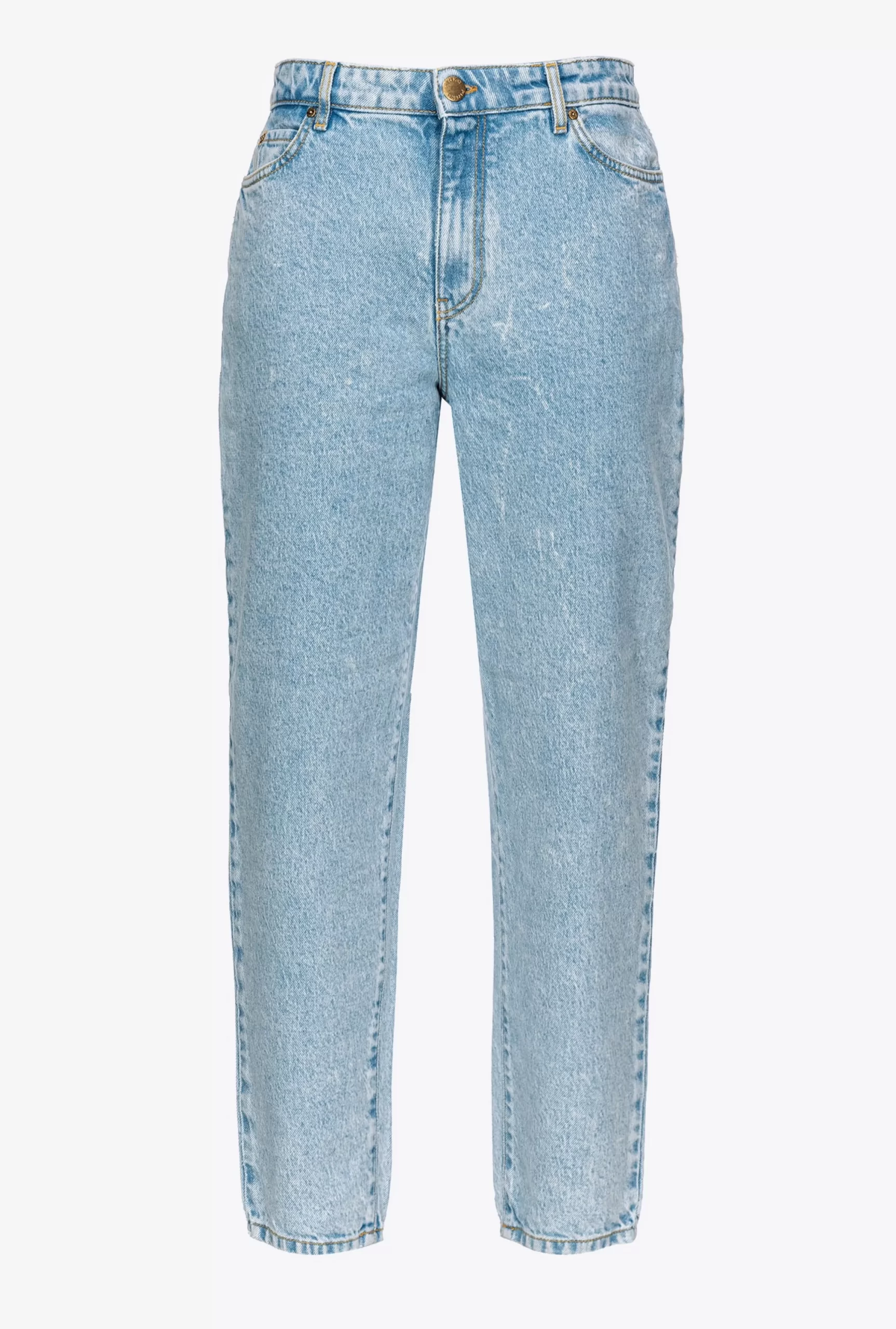 PINKO Mom-fit Jeans In Ocean Blue Denim Sale