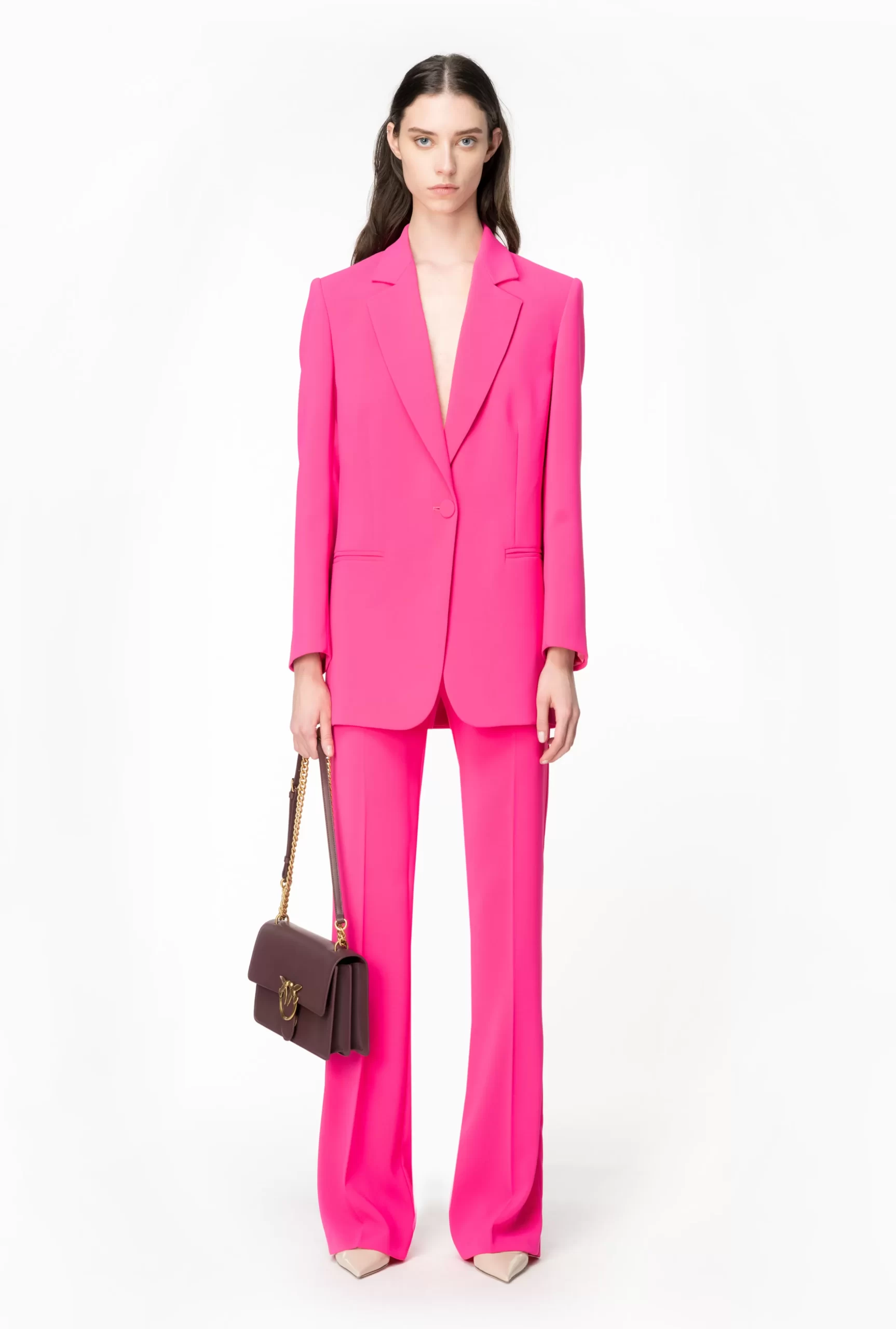 PINKO Monochrome Stretch Crepe Blazer Sale