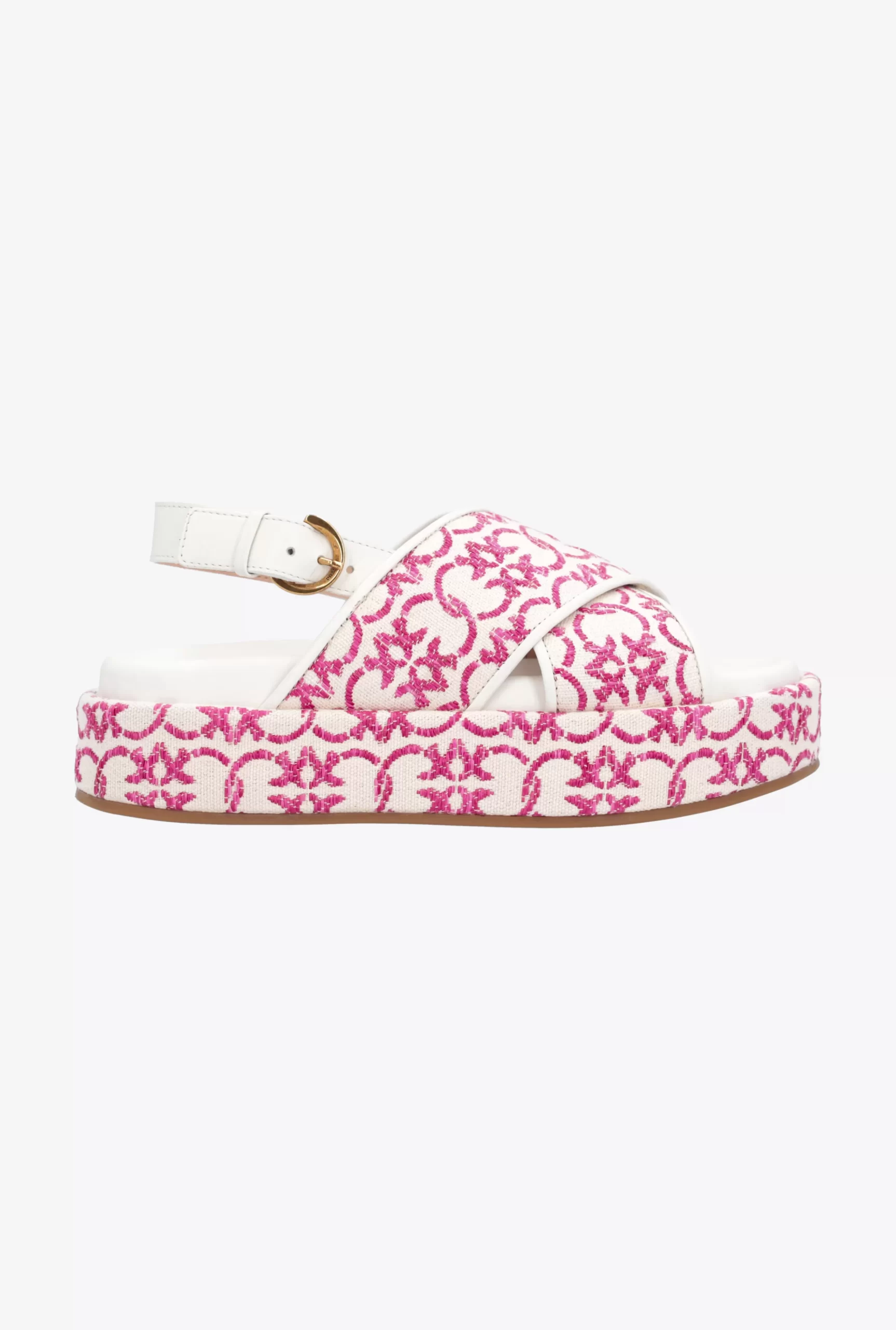 PINKO Monogram Platform Sandals Outlet