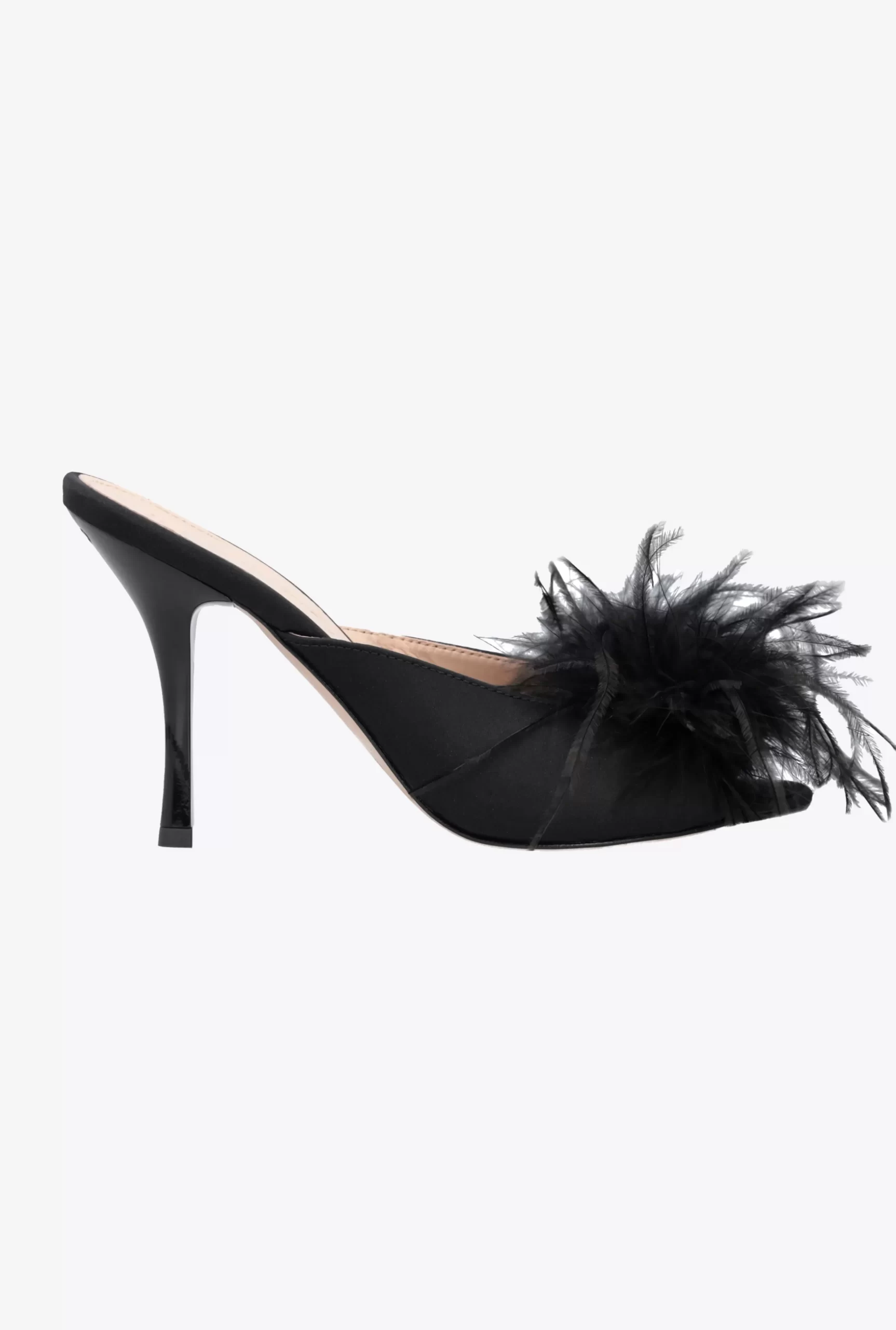 PINKO Mule Sandals With Feathers Fashion