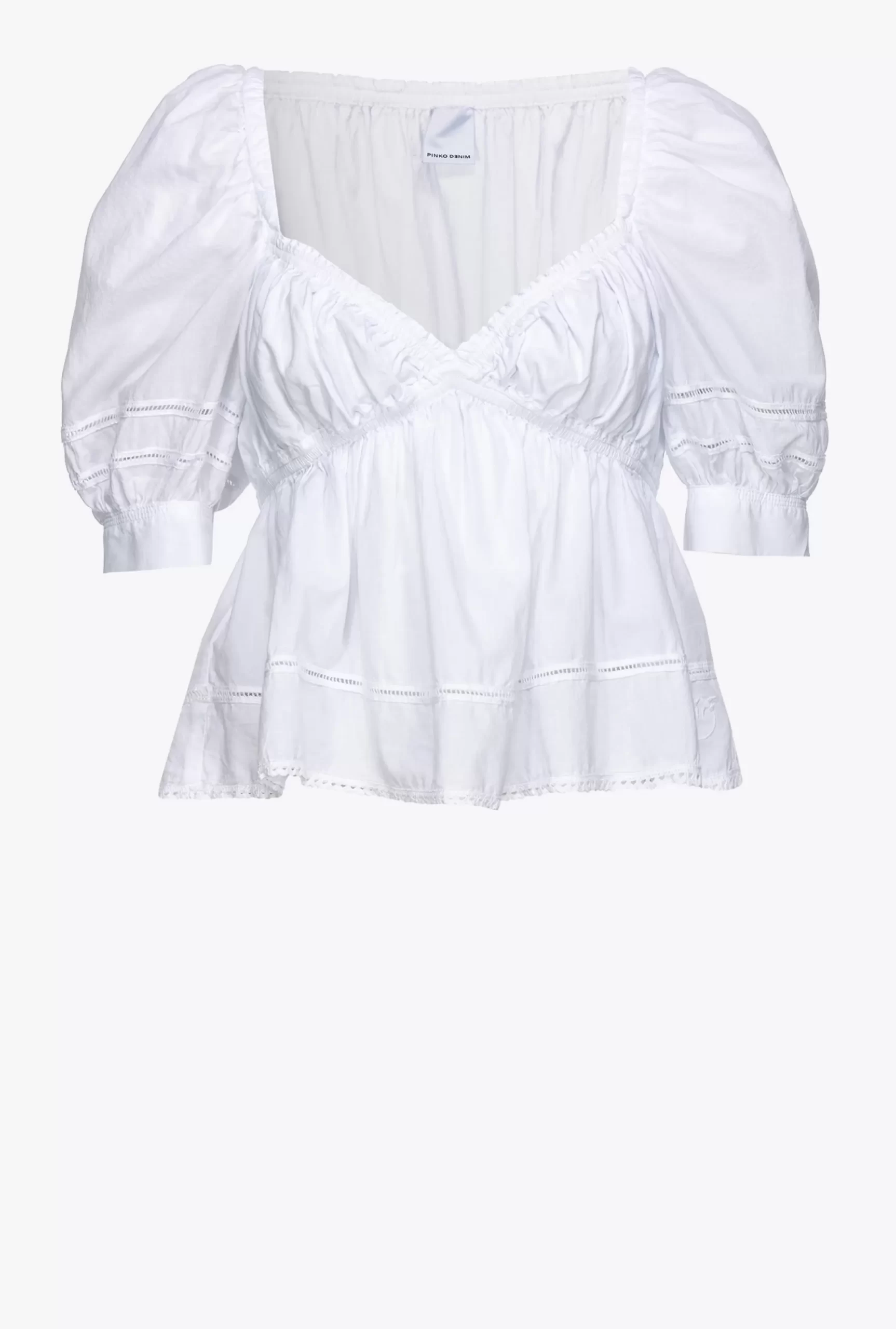 PINKO Muslin Top With Embroidery Cheap