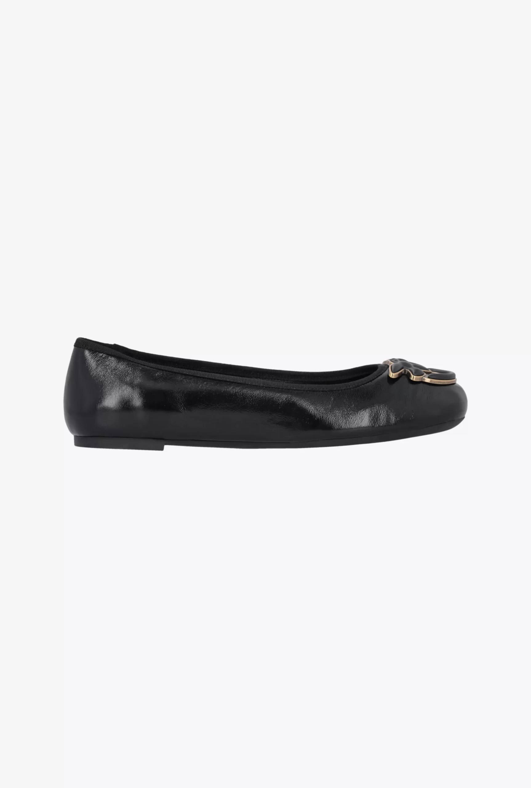 PINKO Nappa Leather Ballerinas With Ribbons Cheap