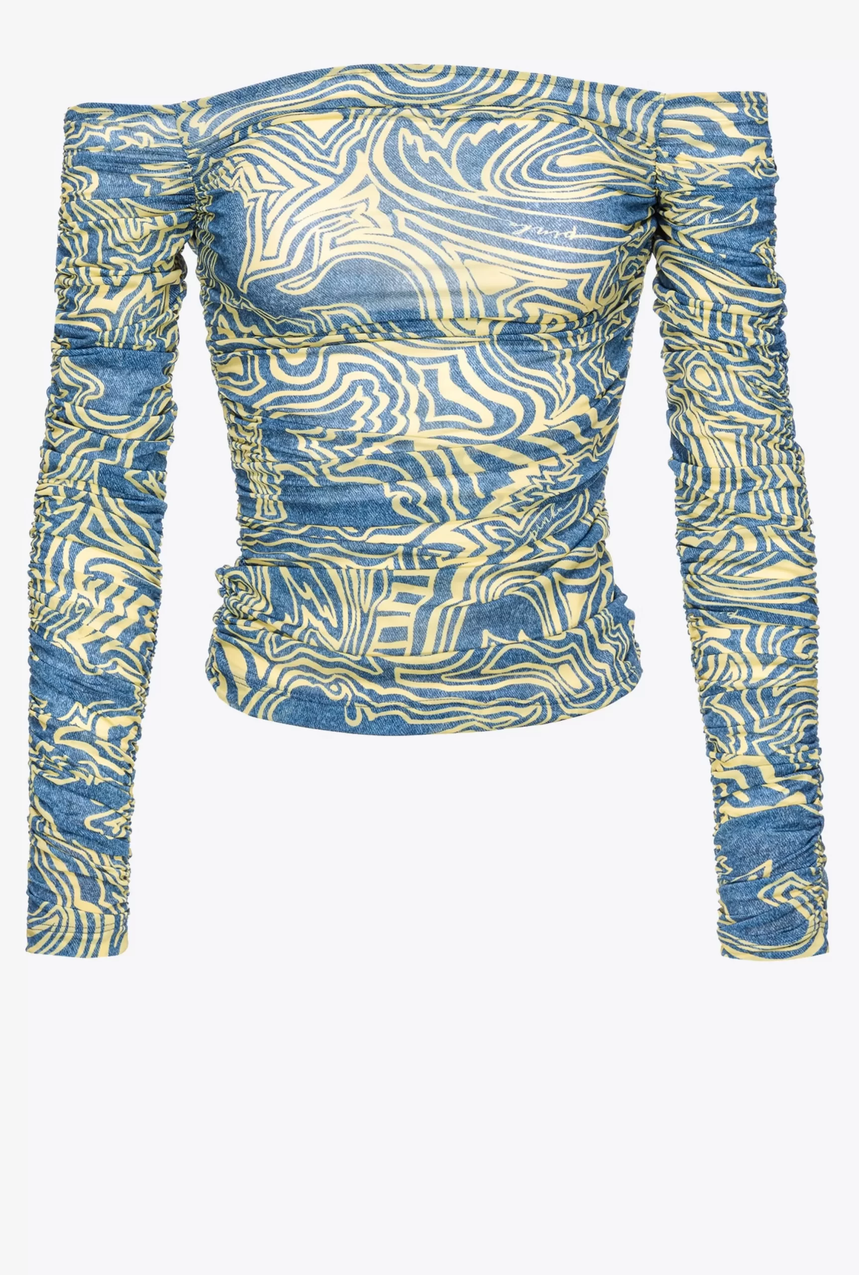 PINKO Off-the-shoulder Mermaid-print Top Fashion