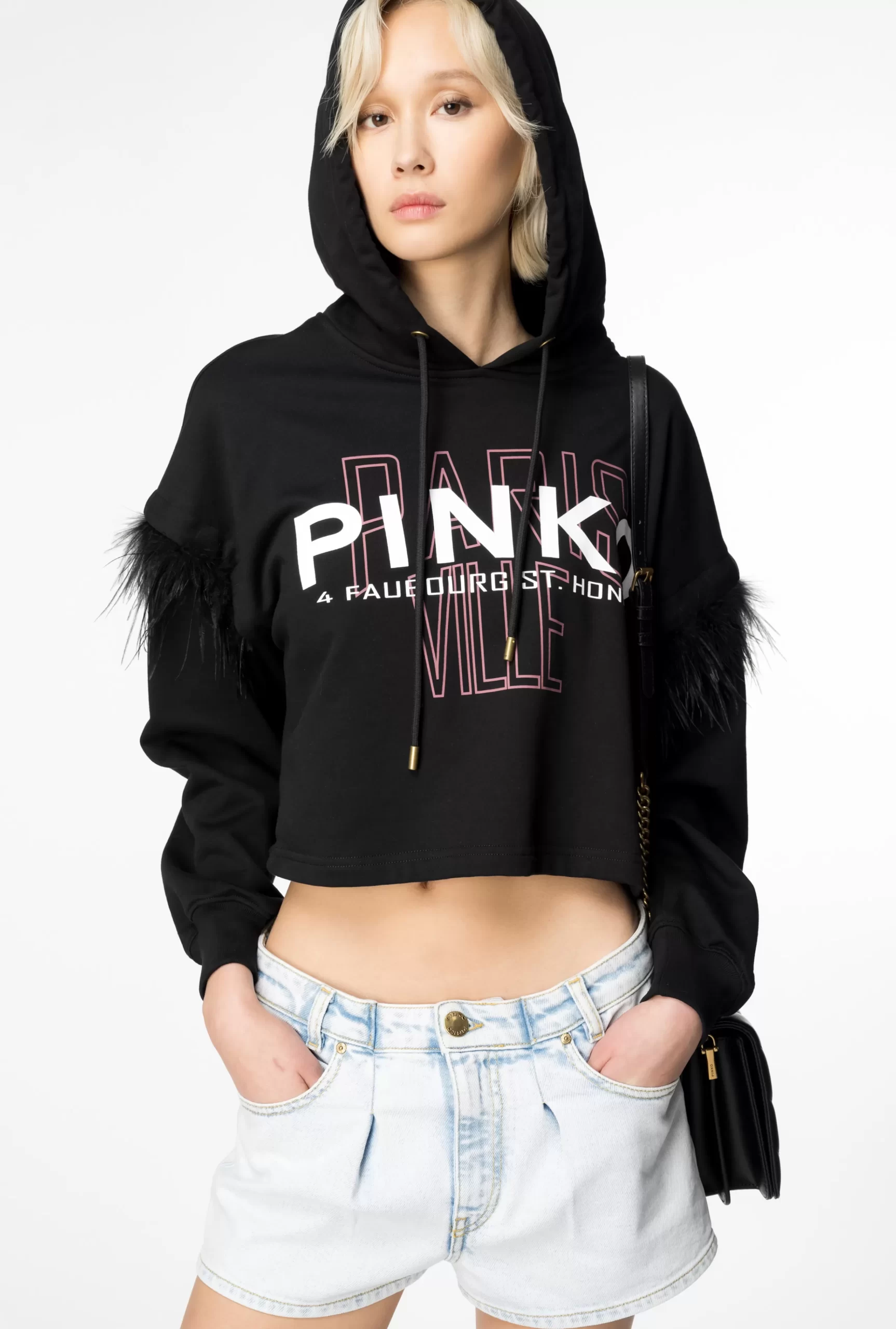 PINKO Cities Sweatshirt With Feathers Clearance