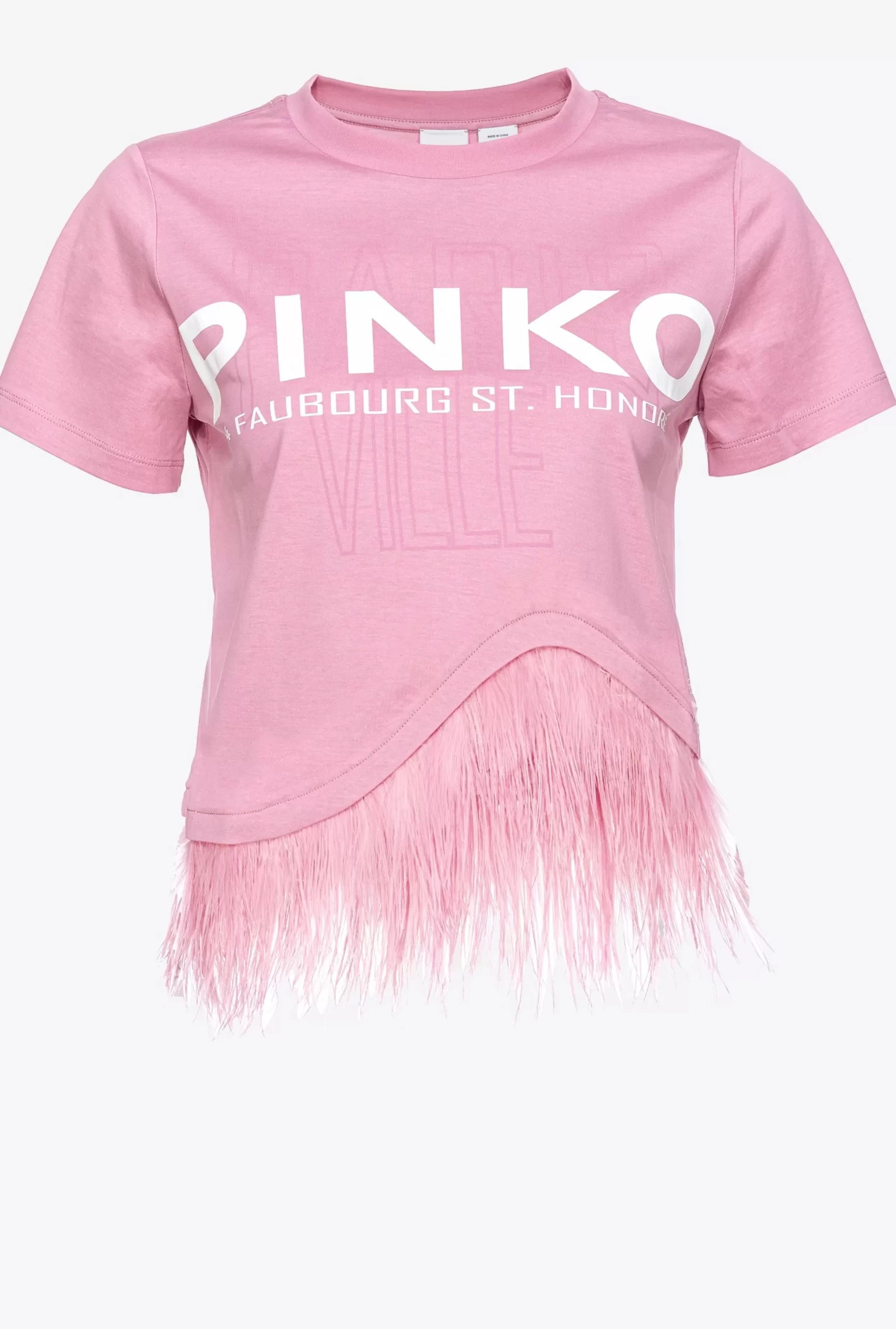 PINKO Cities T-shirt With Feathers Store