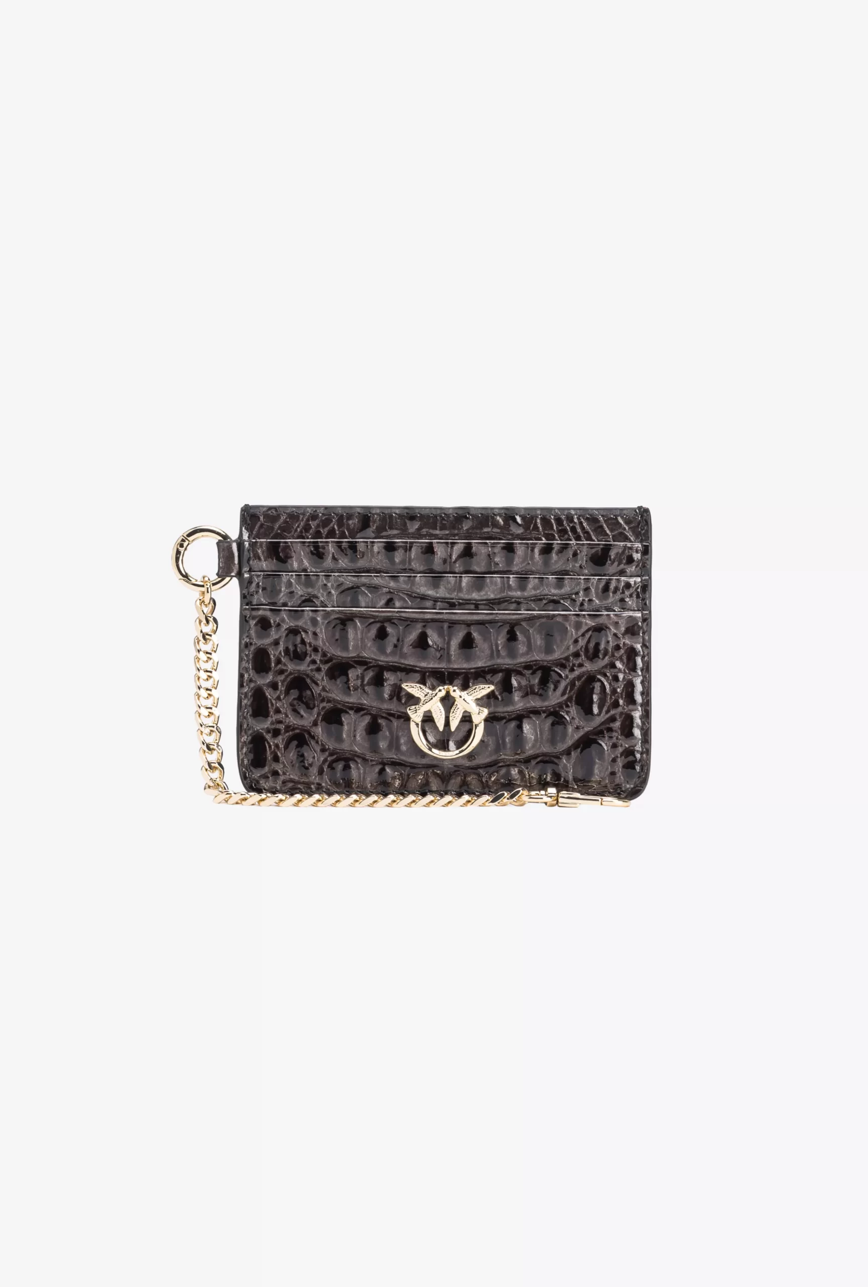 PINKO Galleria Croc-print Leather Card Holder Sale