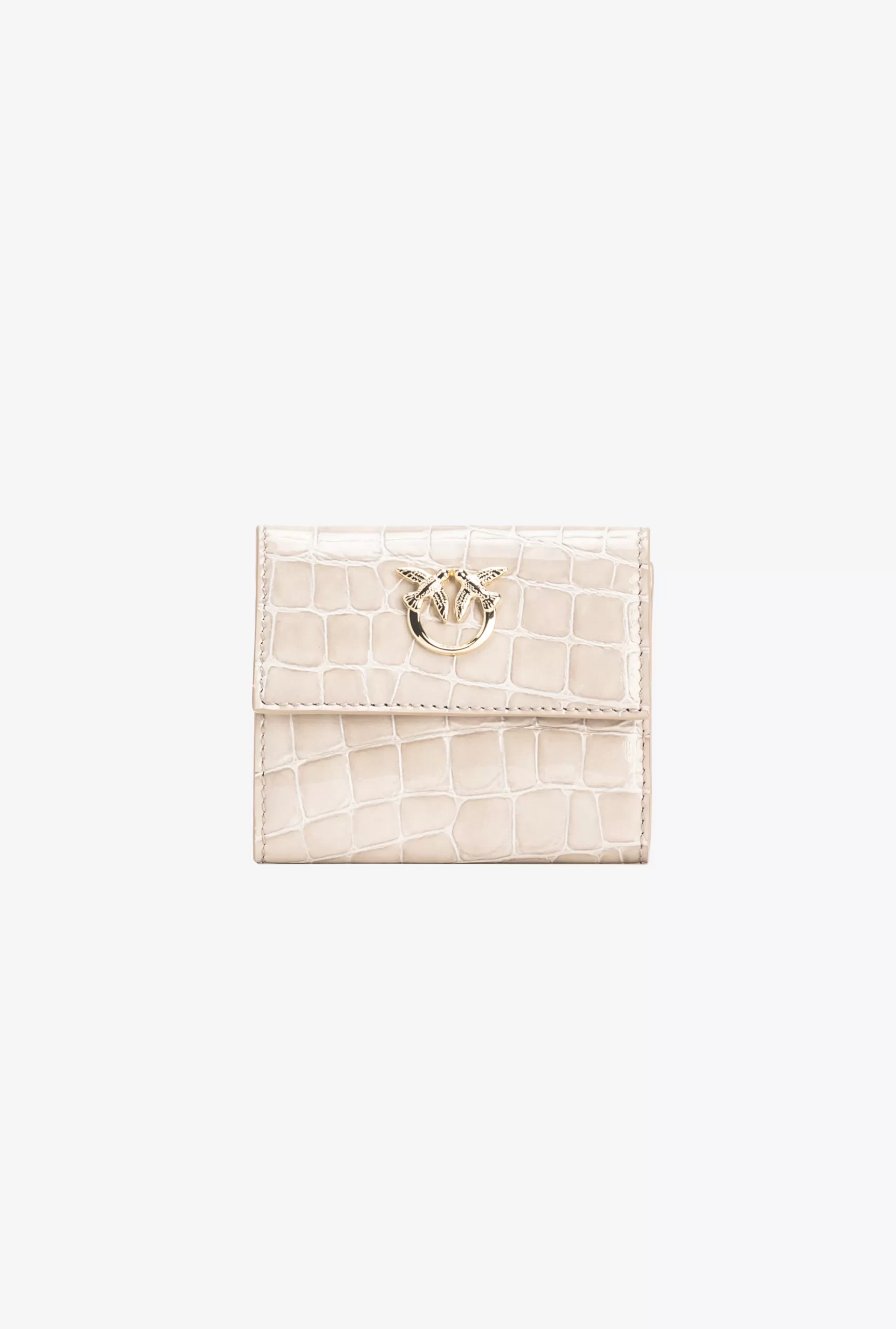 PINKO Galleria Small Wallet In Shiny Croc-print Leather Best