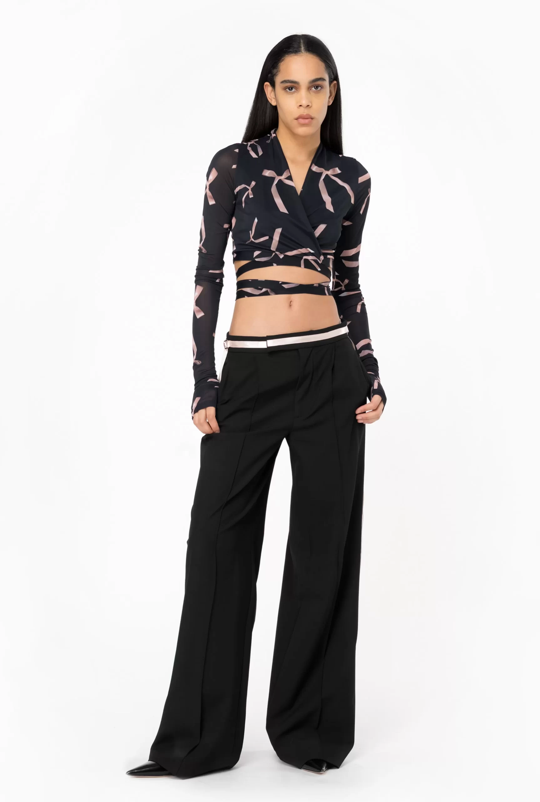 PINKO Reimagine Bow-print Short Cardigan By Patrick McDowell Hot