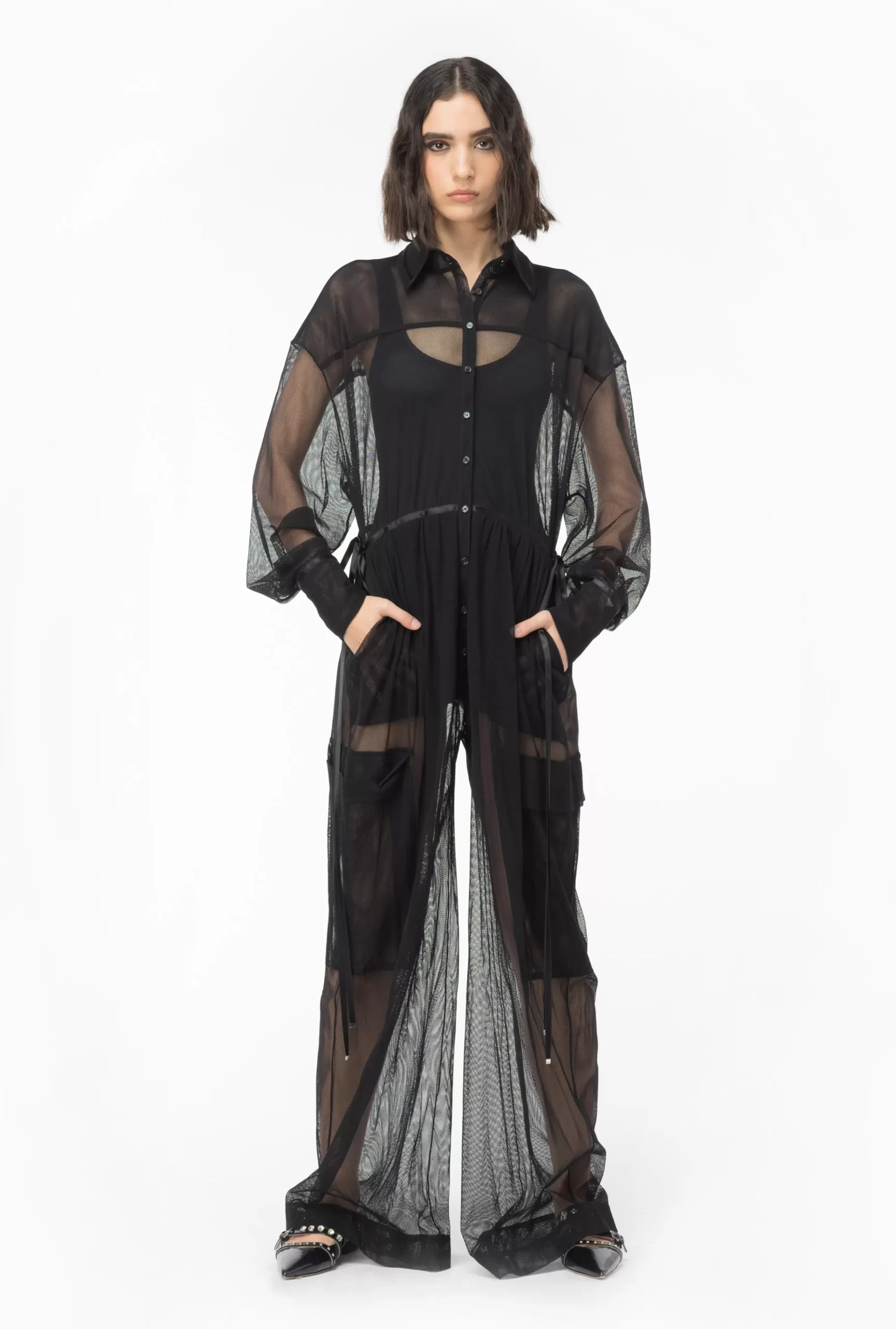 PINKO Reimagine Tulle Cargo Jumpsuit By Patrick McDowell Online