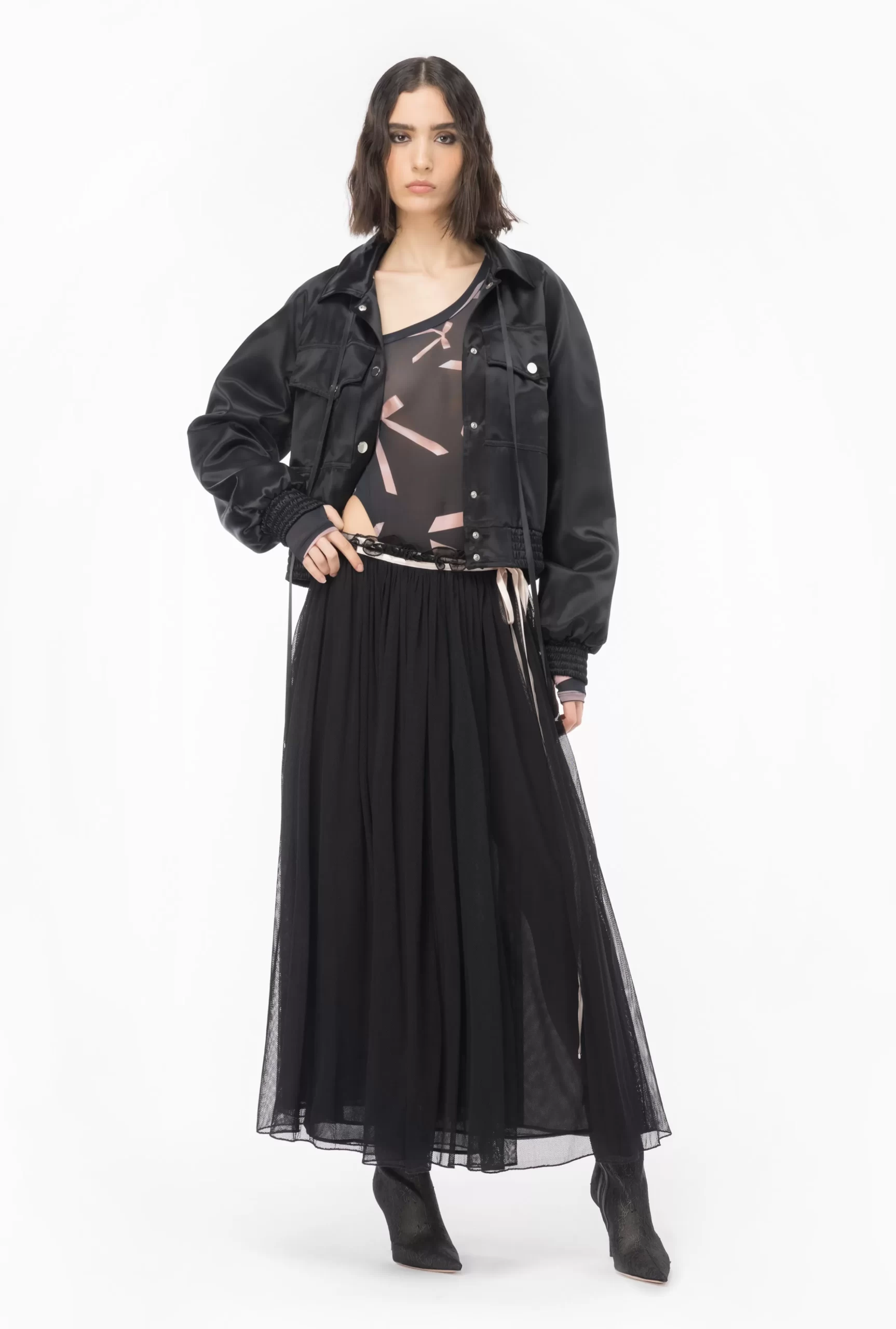 PINKO Reimagine Tulle Long Skirt By Patrick McDowell Shop