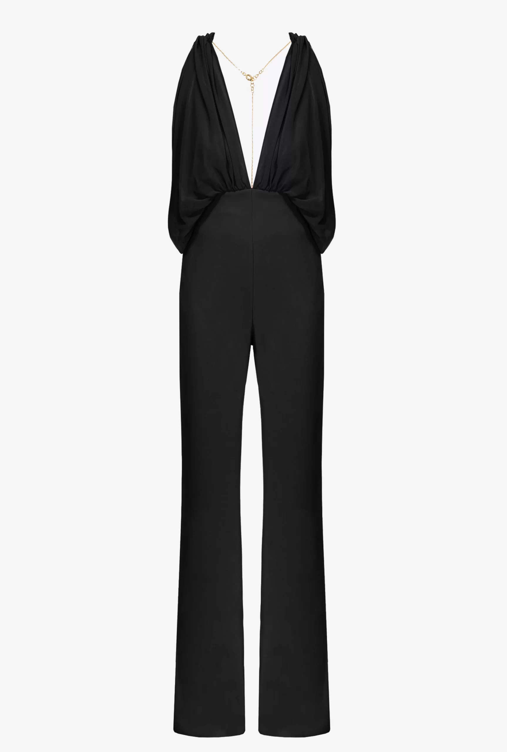 PINKO Plunging-neck Jumpsuit With Chain Outlet