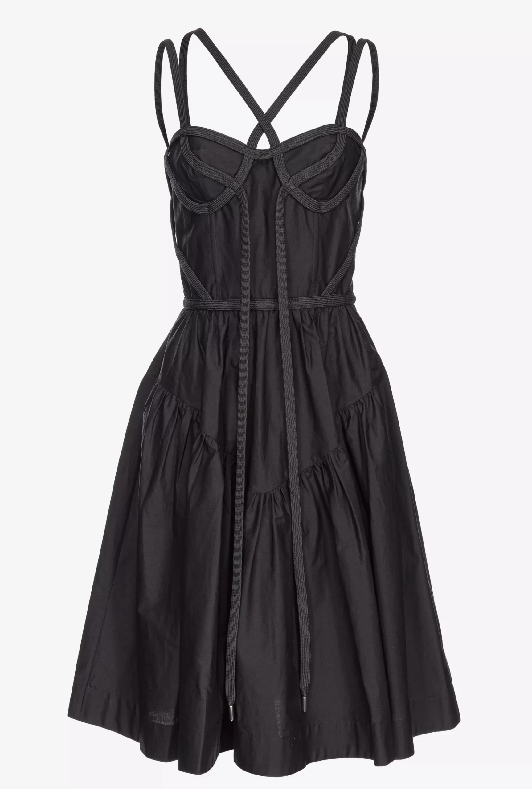 PINKO Poplin Dress With Bustier Lacing Sale